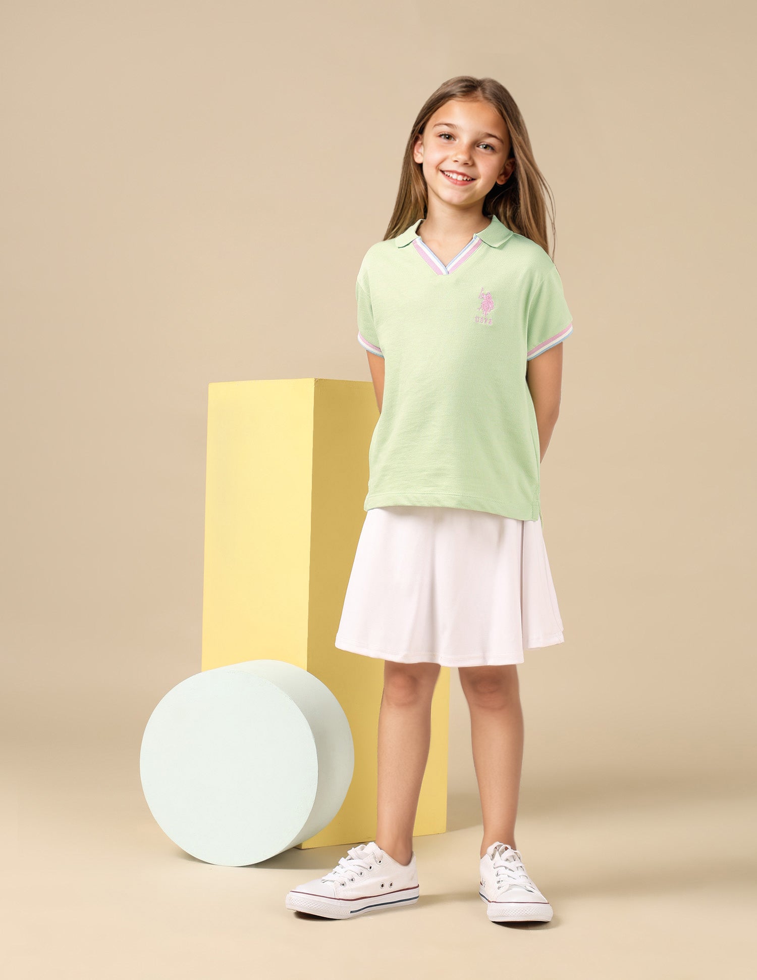 Girls Pure Cotton Solis Polo Shirt