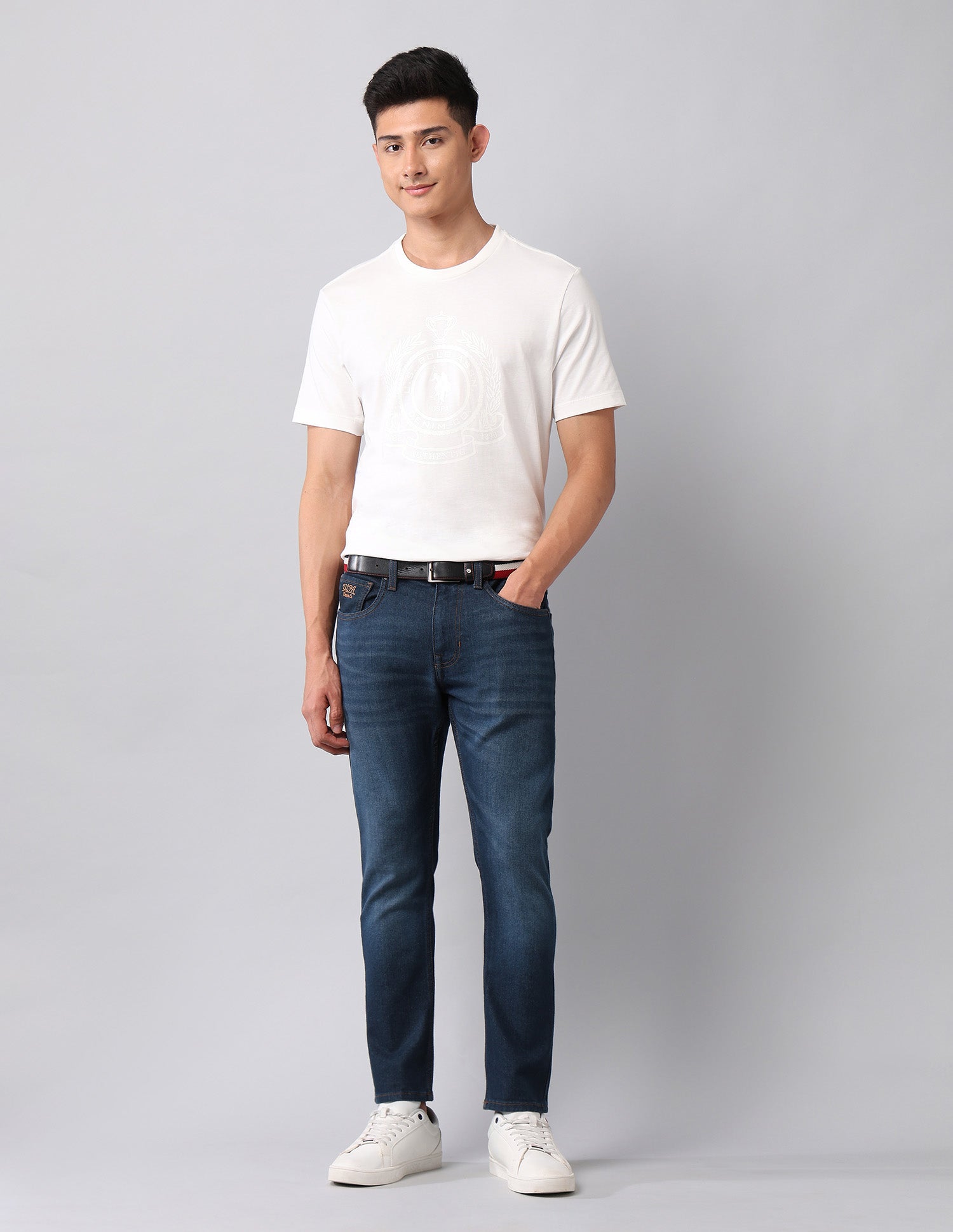 Henry Tapered Fit Blue Jeans Blue - U.S. Polo Assn. India | Large