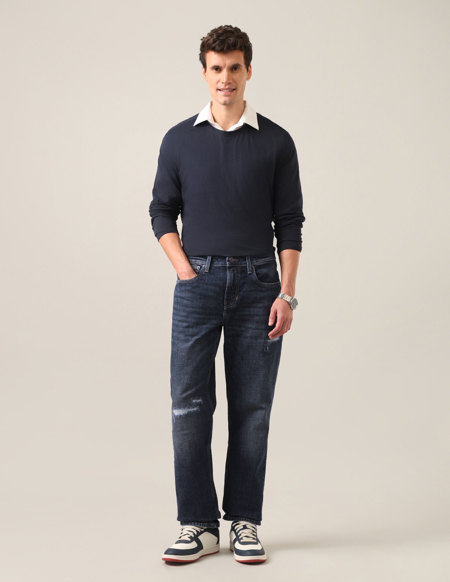 Shawn Relaxed Fit Blue Jeans Dark Blue - U.S. Polo Assn. India | Large