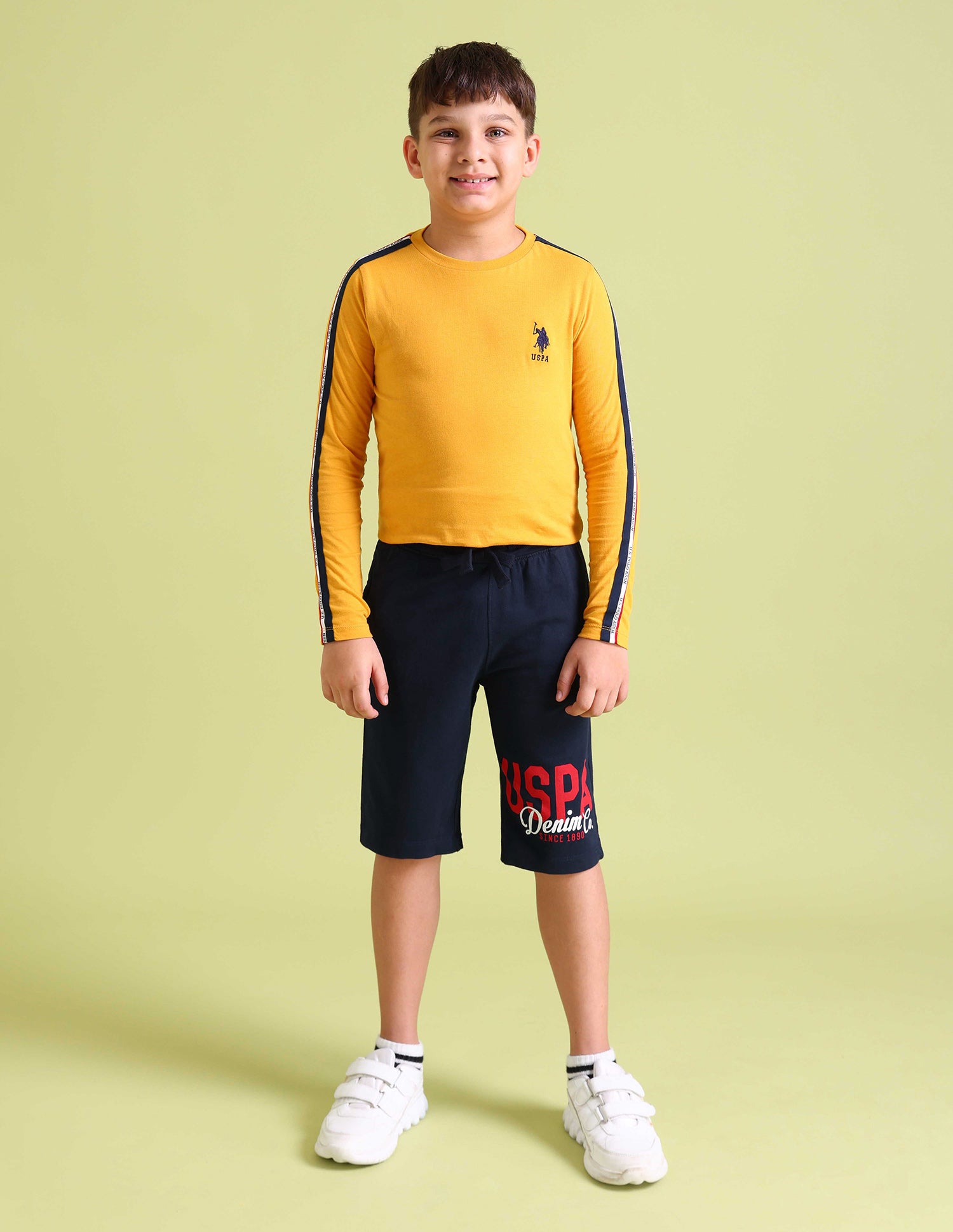 Drawstring Waist Cotton Shorts Navy - U.S. POLO ASSN. | Large