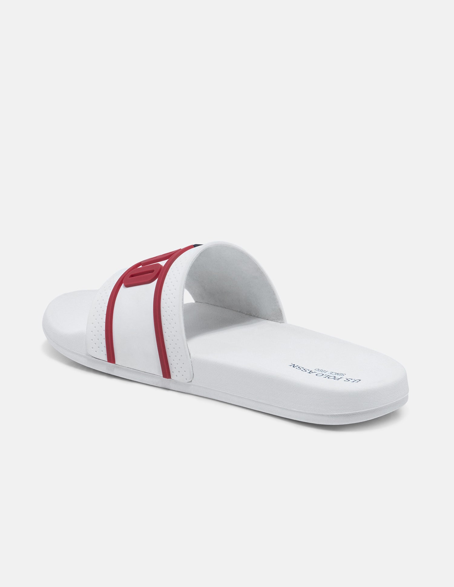 Numeric Embossed Alfie Sliders White - U.S. Polo Assn. India | Large