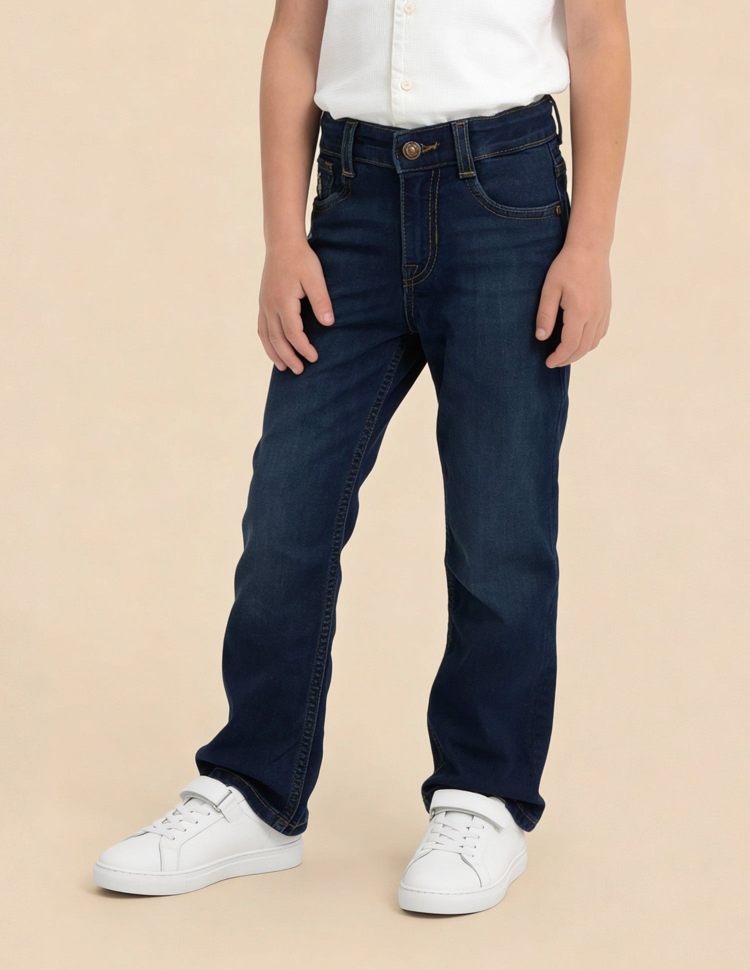 Boys Whiskered Bootcut Fit Jeans Dark Blue - U.S. Polo Assn. India | Large