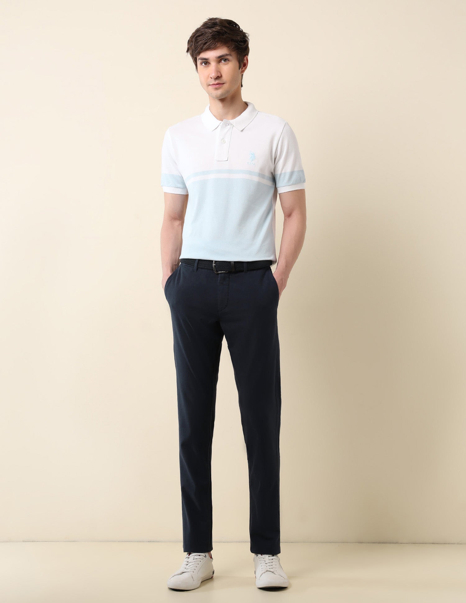 Colourblocked Classic Polo Shirt White - U.S. POLO ASSN. | Large