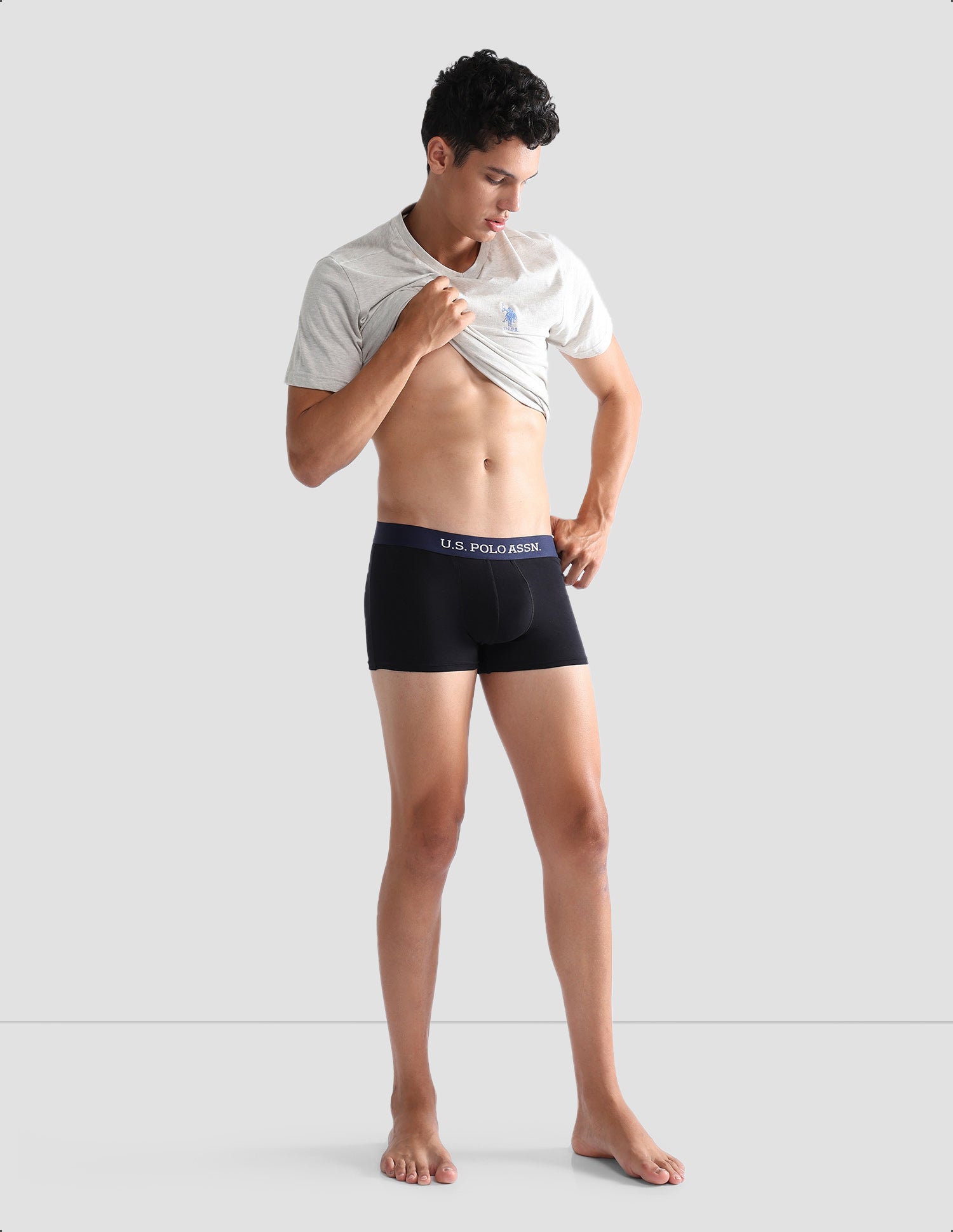 Solid Super Soft ET001 Trunks - Pack Of 1 Black - U.S. POLO ASSN. | Large