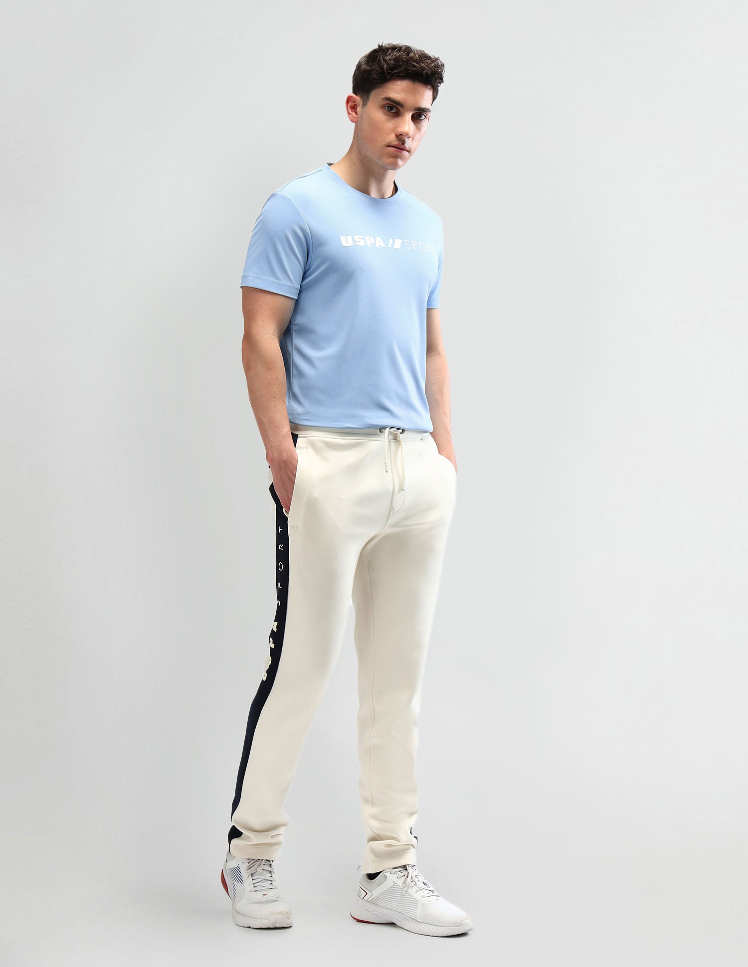 Slim Fit Printed T-Shirt Light Blue - U.S. POLO ASSN. | Large