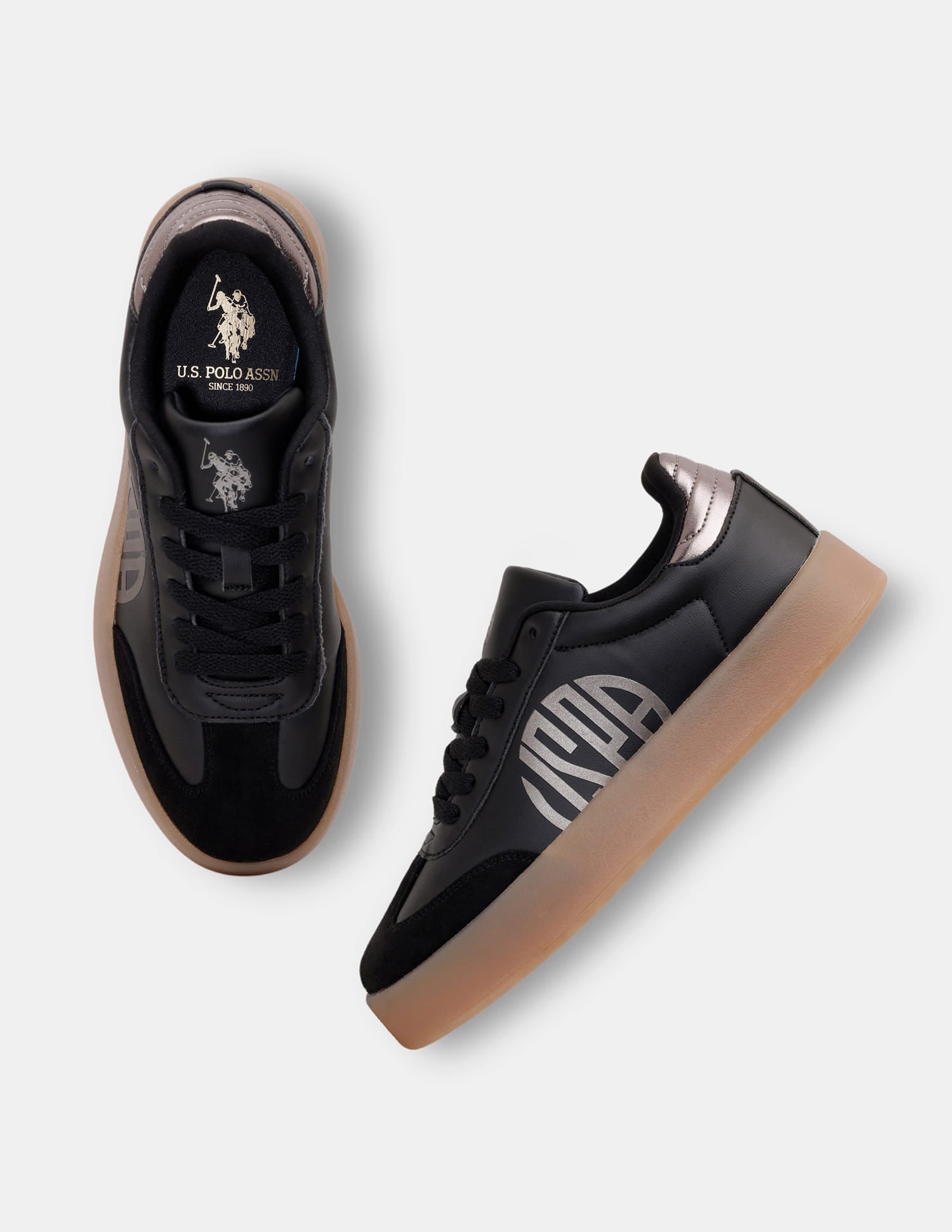 Sorrel Black Chunky Sneaker Shoes Black - U.S. Polo Assn. India | Large