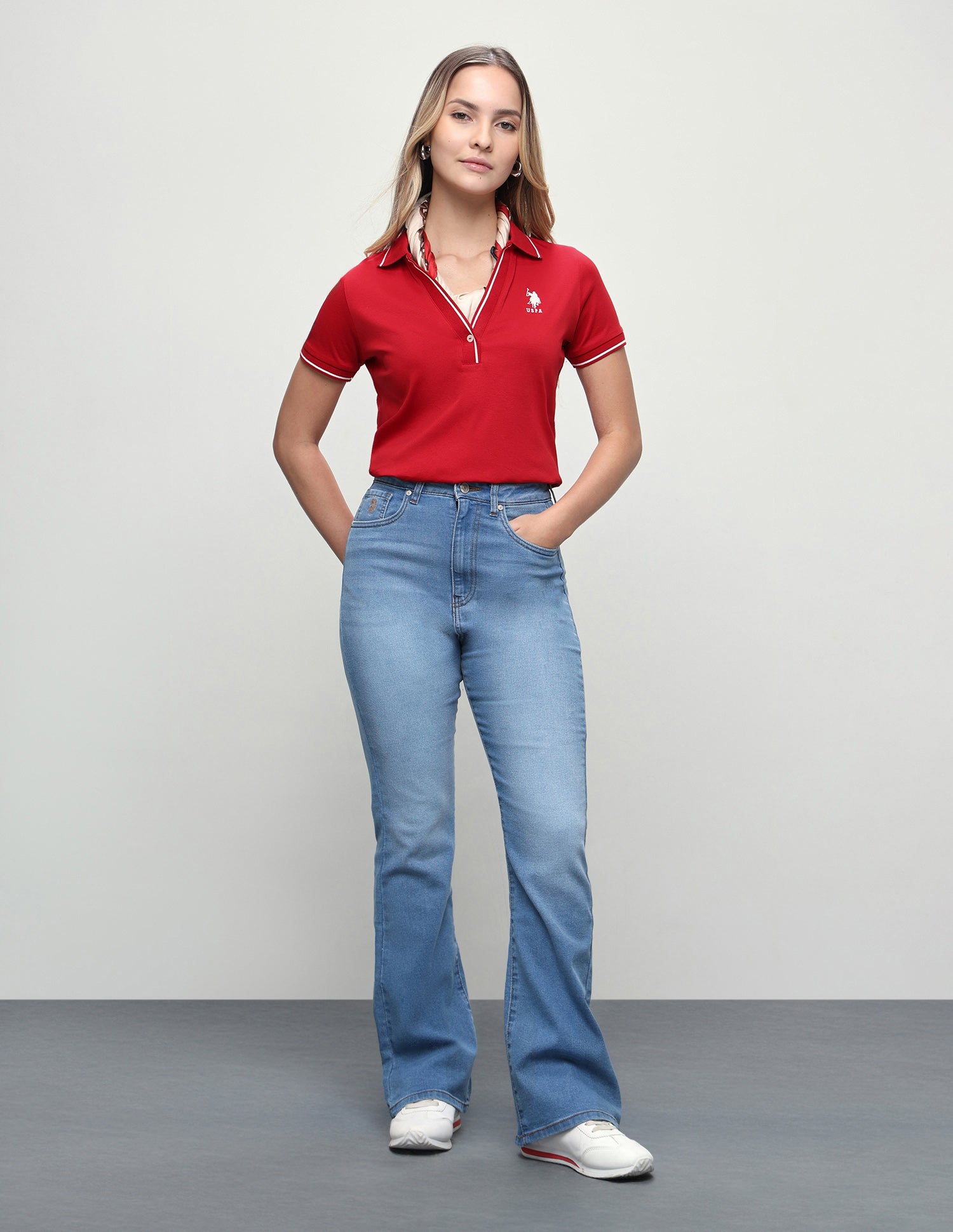 Solid Regular Fit Polo Shirt Red - U.S. Polo Assn. India | Large
