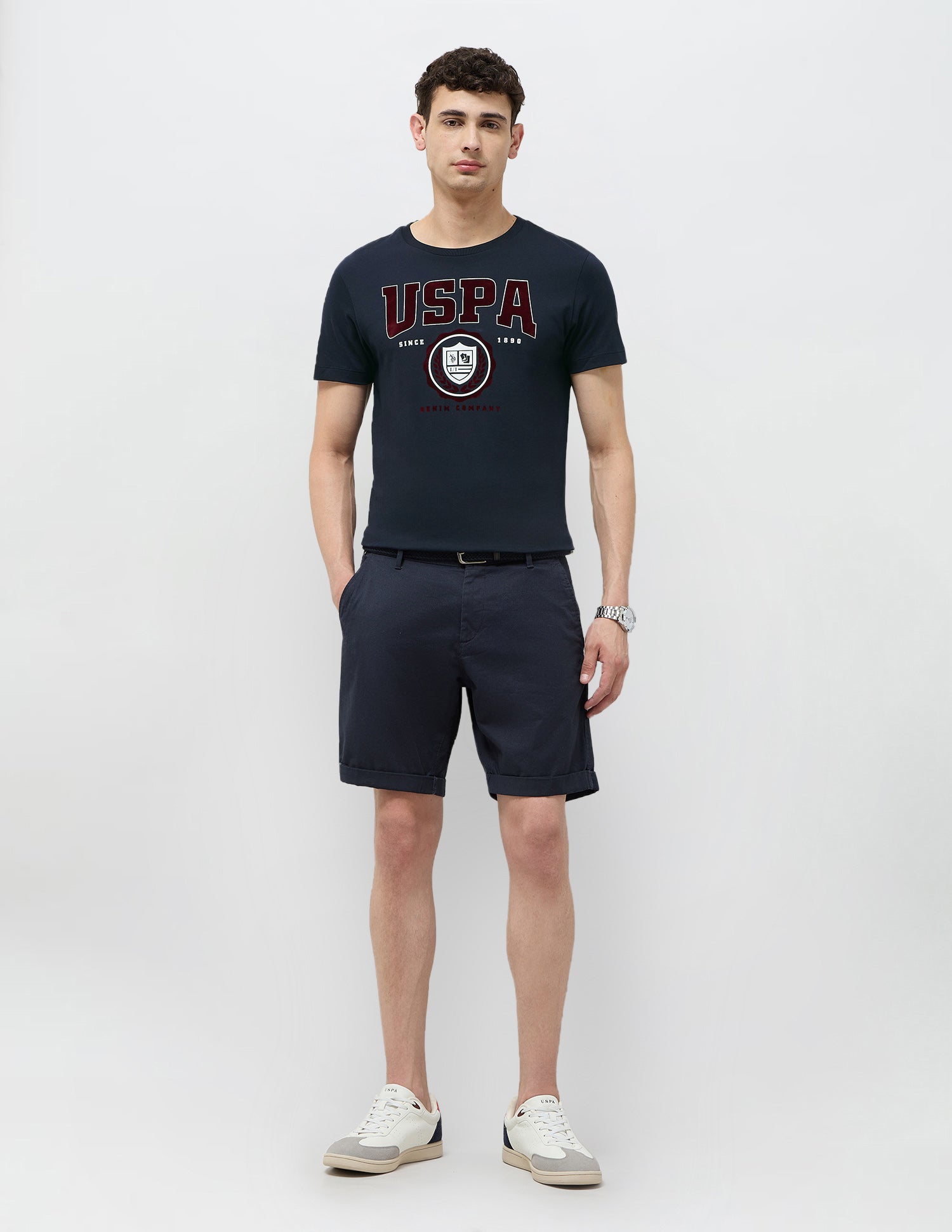 Brand Printed Regular Fit T-Shirt Navy - U.S. POLO ASSN. | Large