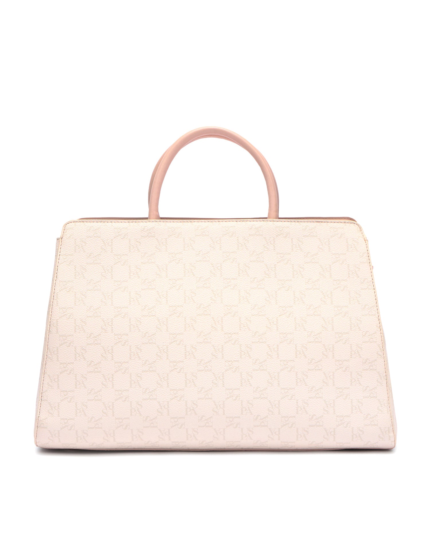 Carla Monogram Satchel Bag White - U.S. Polo Assn. India | Large