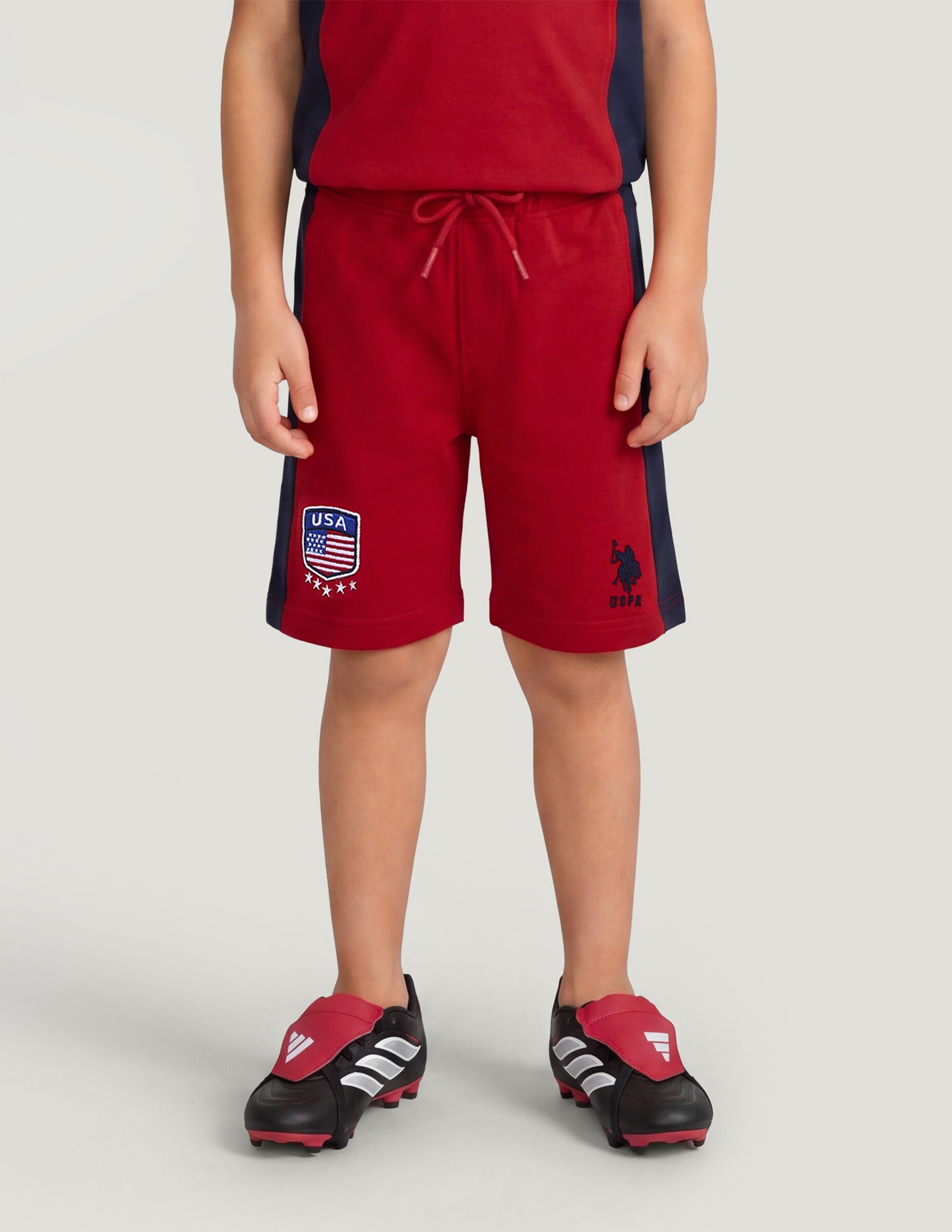 Mid Rise Solid Shorts Red - U.S. Polo Assn. India | Large