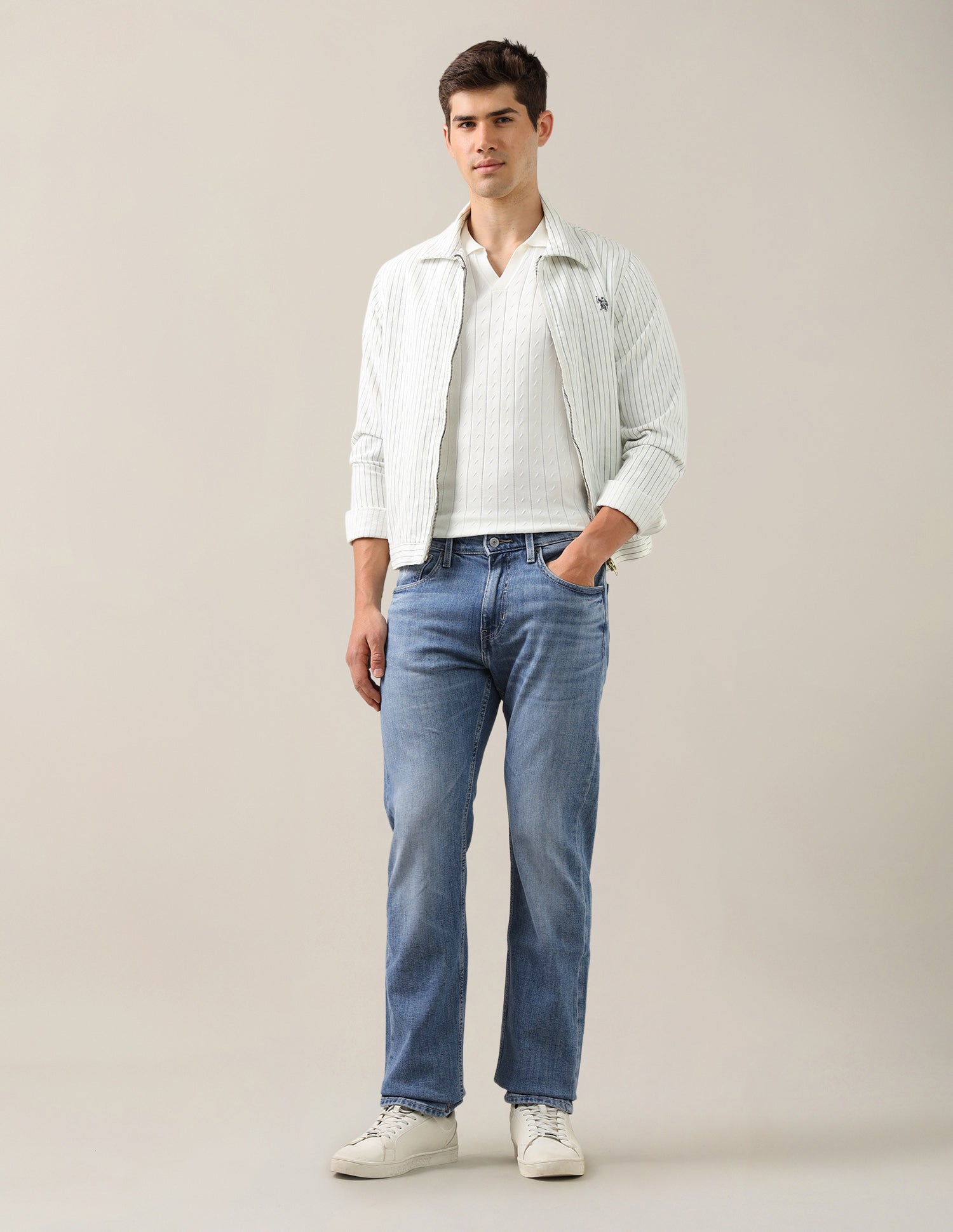 Mason Regular Straight Fit Blue Jeans Light Blue - U.S. Polo Assn. India | Large