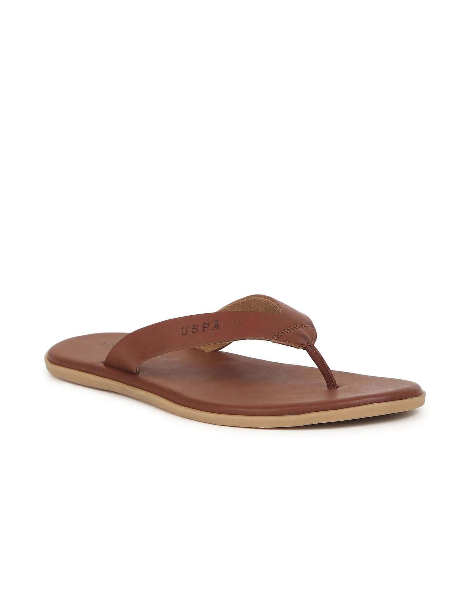 Men Solid Norwalk 3.0 Flip Flops Tan - U.S. Polo Assn. India | Large