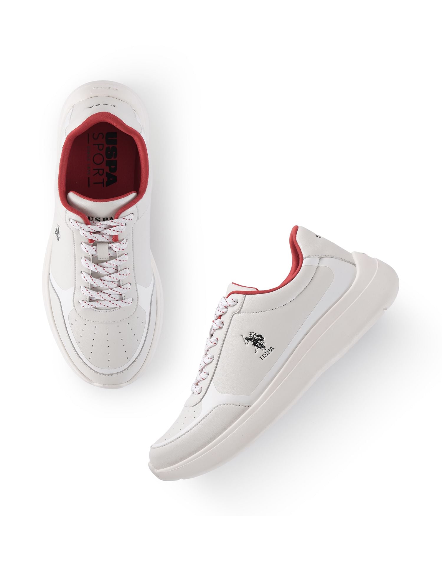 Round Toe Solid Euan Sneakers Off White - U.S. Polo Assn. India | Large