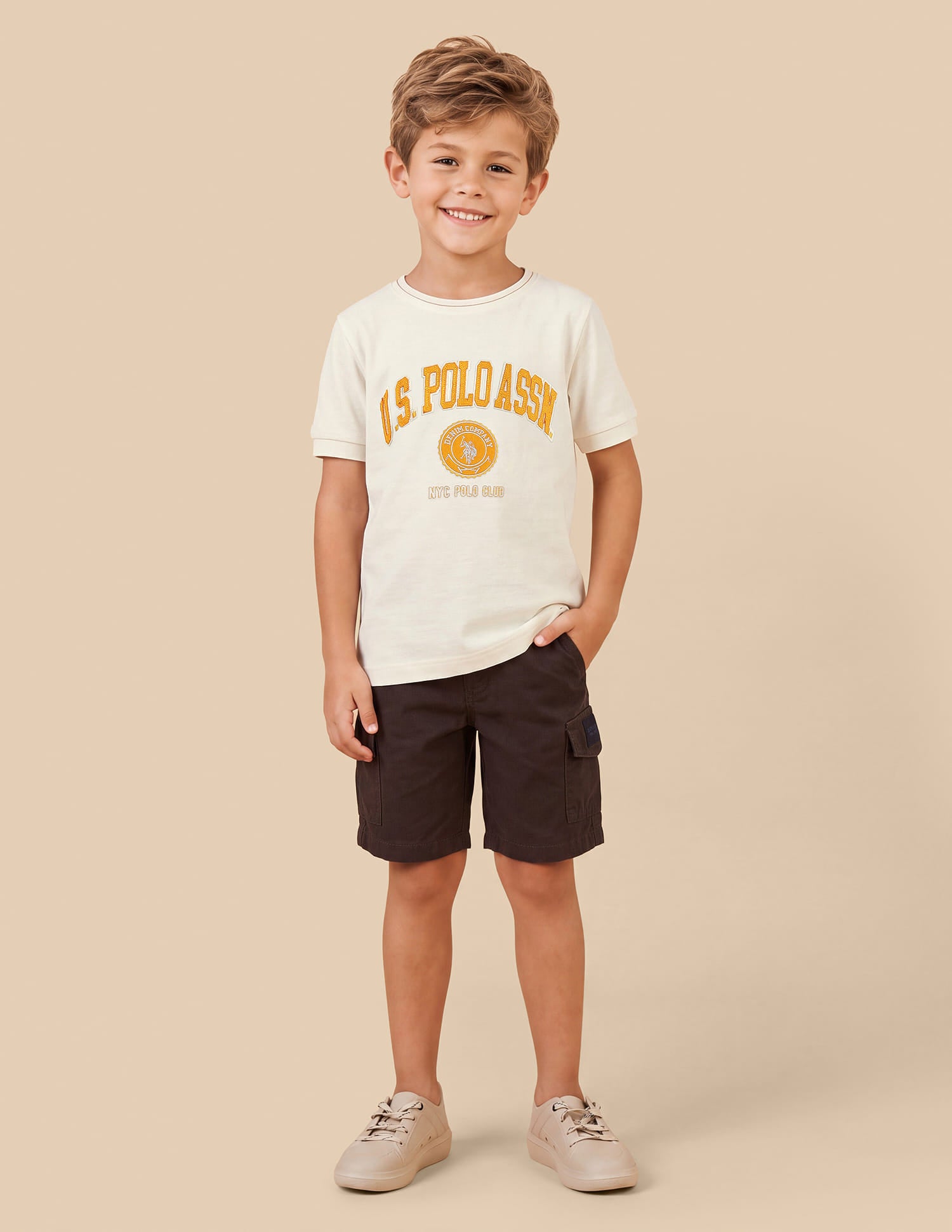 Brand Applique Regular Fit T-Shirt White - U.S. Polo Assn. India | Large