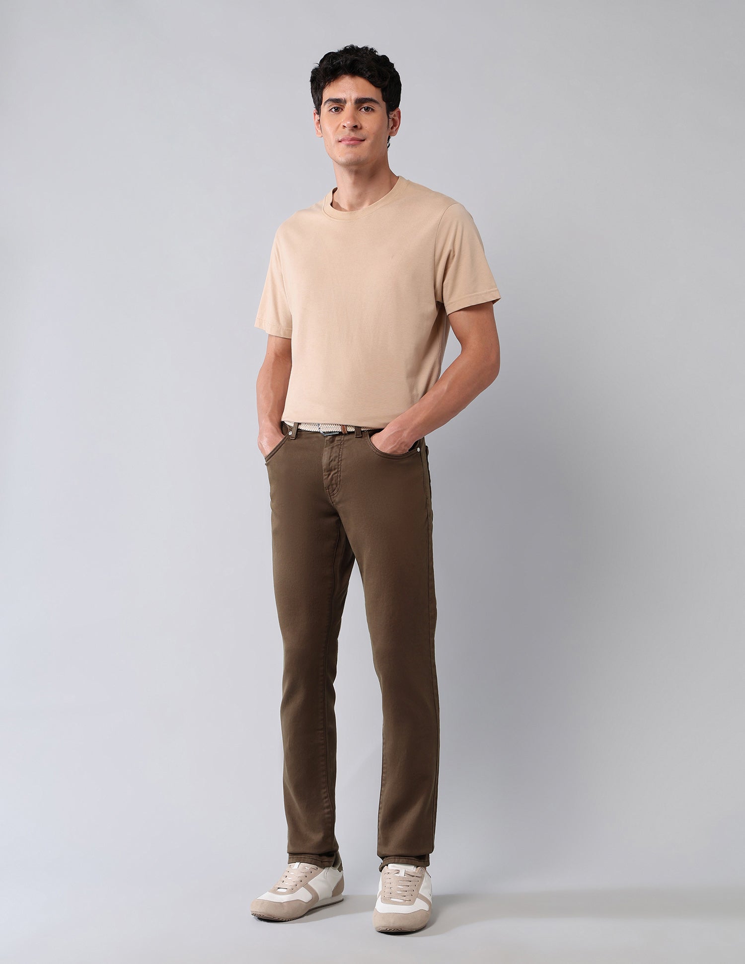 Brandon Slim Tapered Fit Brown Jeans Brown - U.S. Polo Assn. India | Large