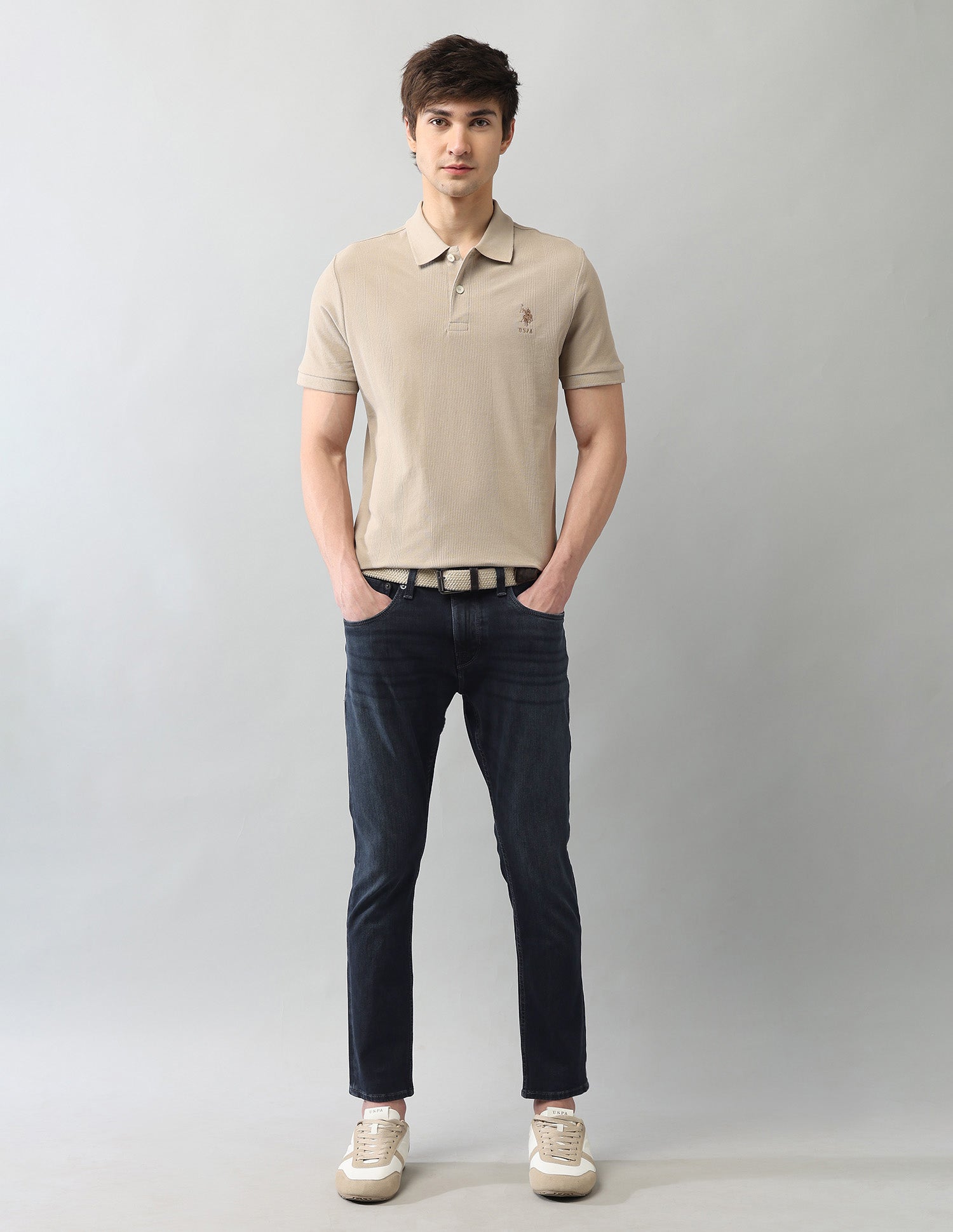 Bi Stretch Authentic Henry Tapered Fit Blue Jeans Blue - U.S. POLO ASSN. | Large