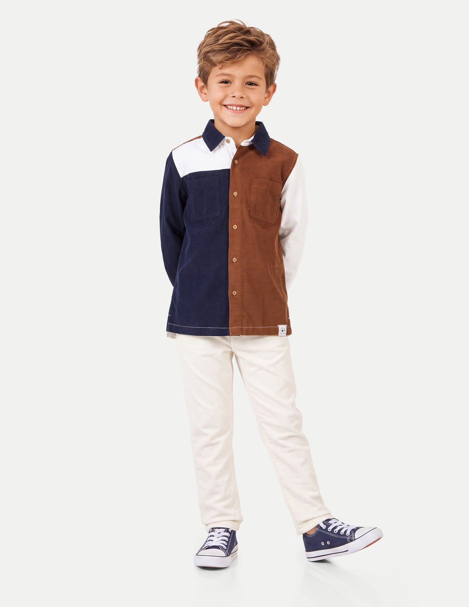 Colourblocked Corduroy Shirt Rust - U.S. Polo Assn. India | Large