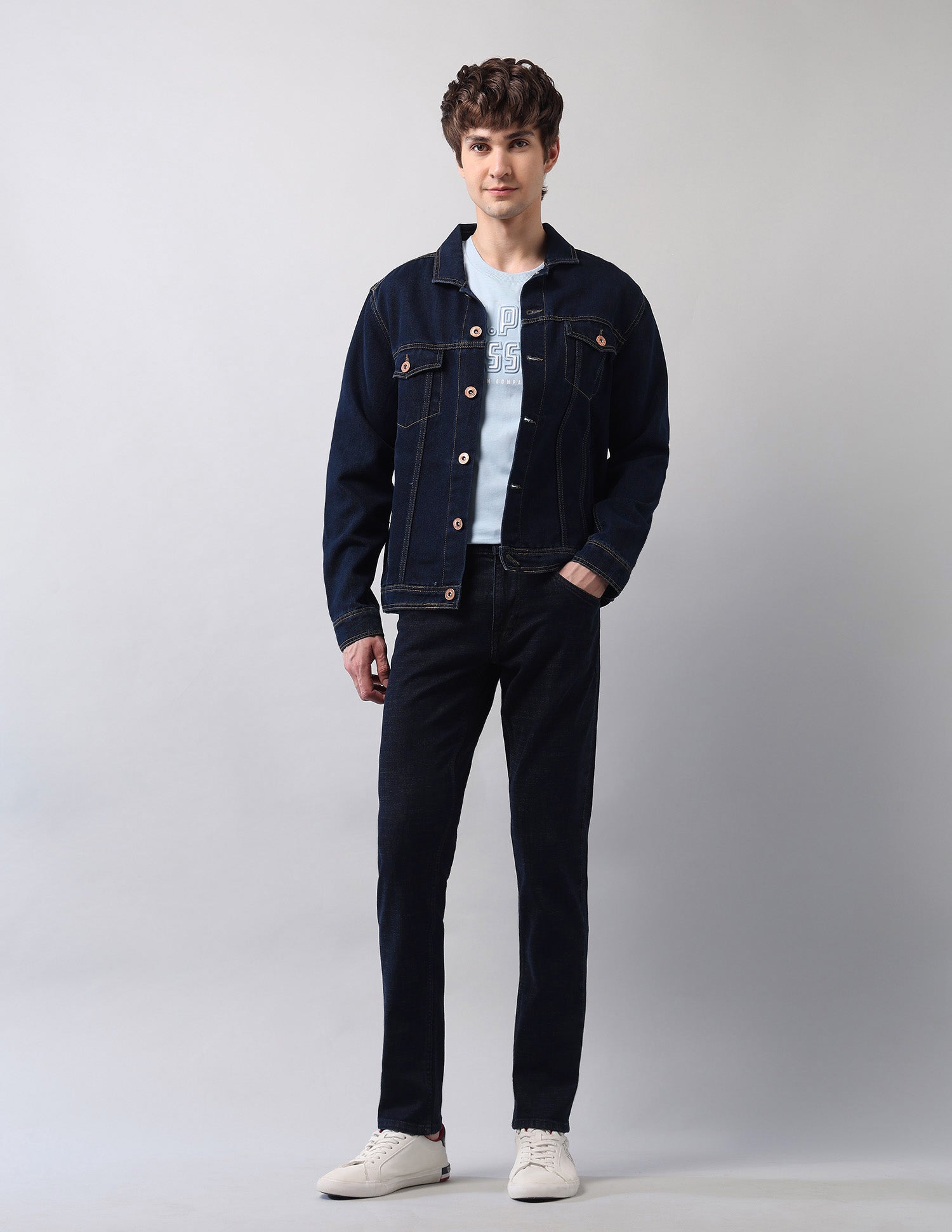 Brandon Slim Tapered Fit Blue Jeans Blue - U.S. POLO ASSN. | Large