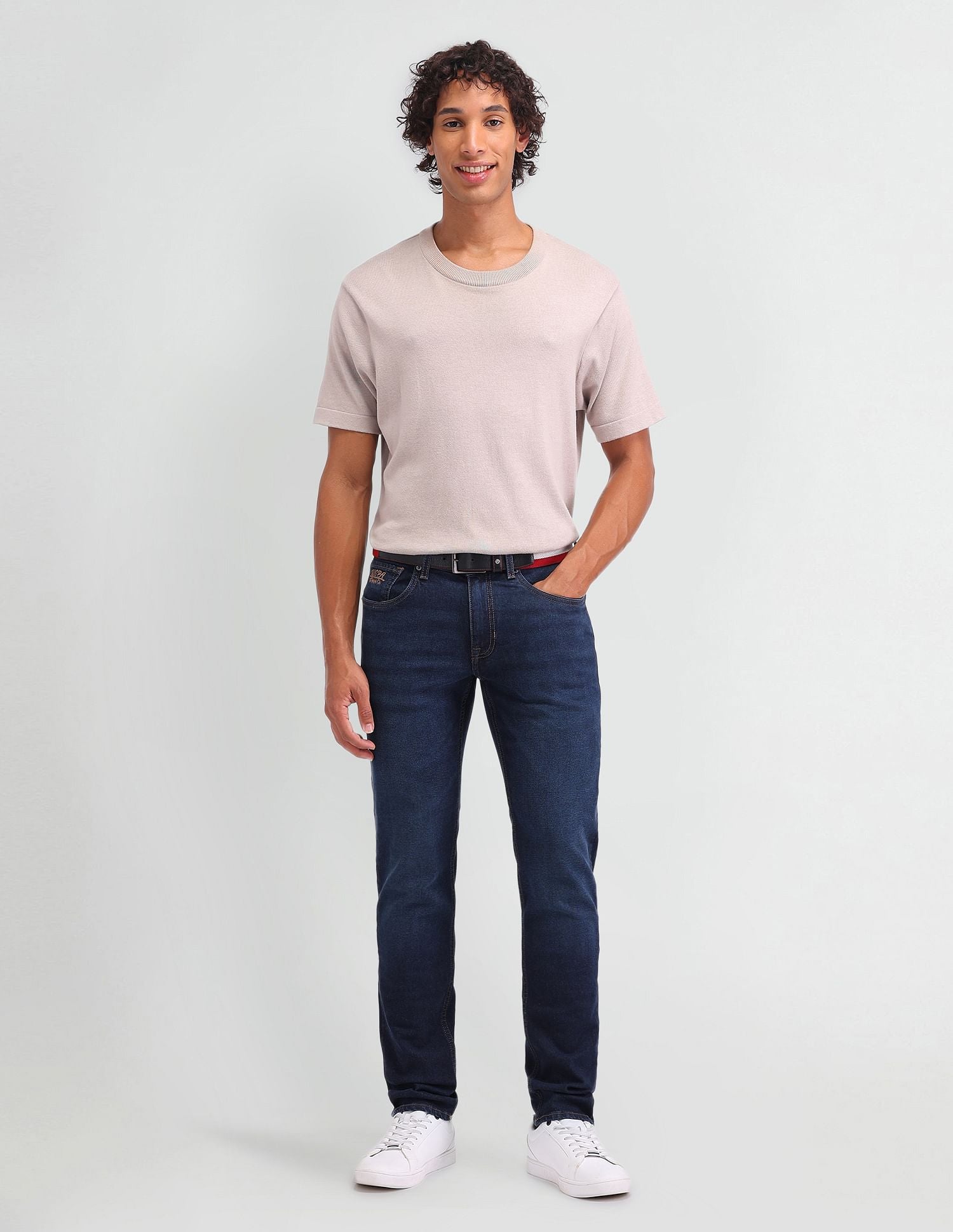 Brandon Slim Tapered Fit Blue Jeans Blue - U.S. Polo Assn. India | Large
