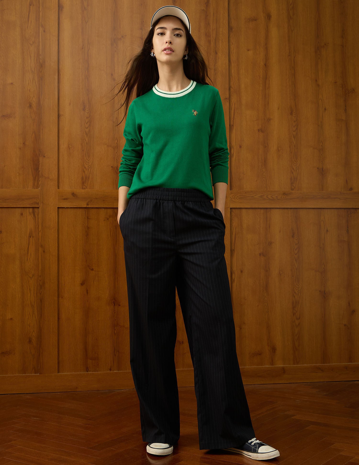 Relaxed Fit Solid Sweater Green - U.S. POLO ASSN. | Large