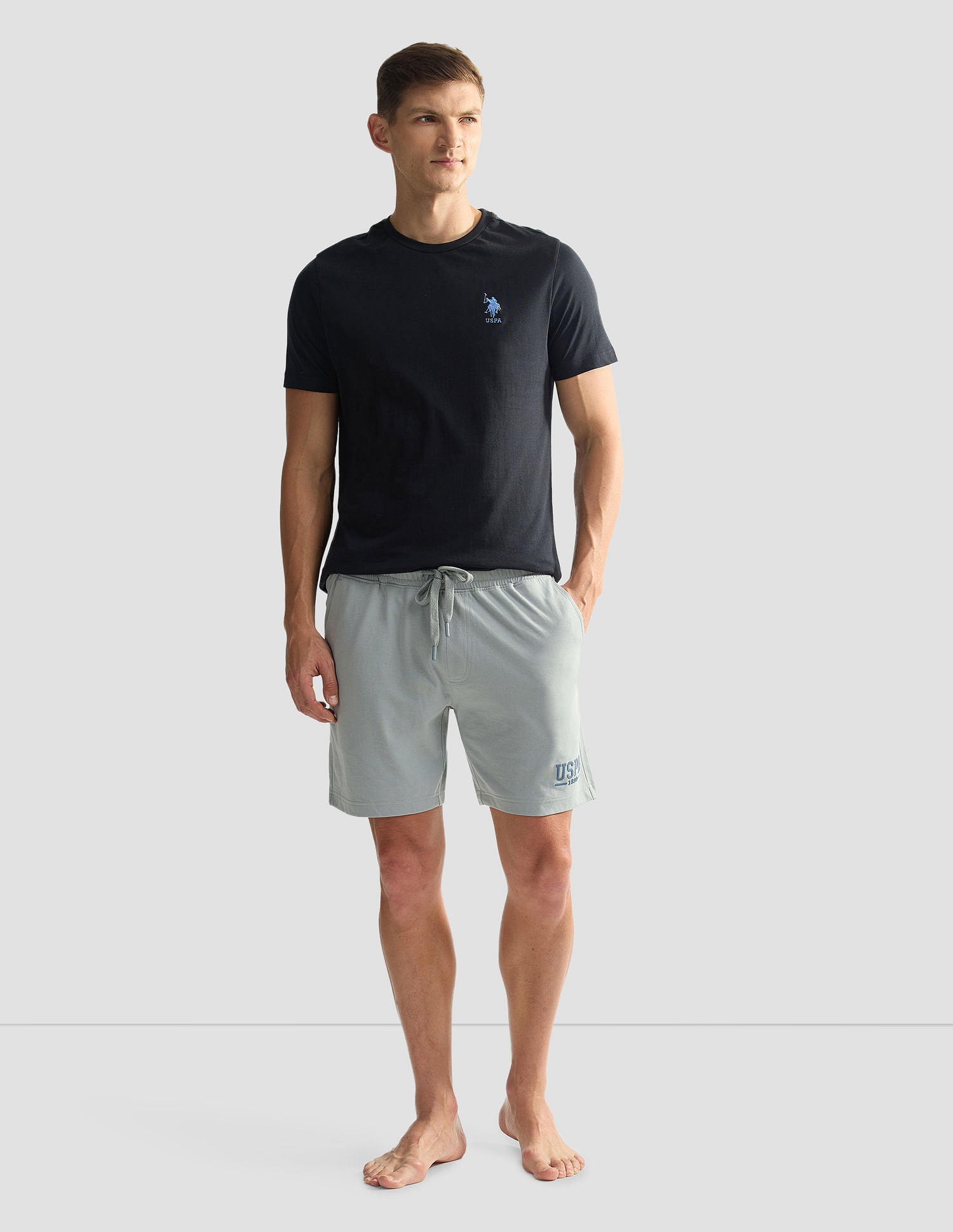 Solid Logo IYBF Knit Shorts - Pack Of 1 Mirage Grey - U.S. POLO ASSN. | Large