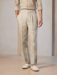 Pacho X Denver Slim Fit Linen Trousers