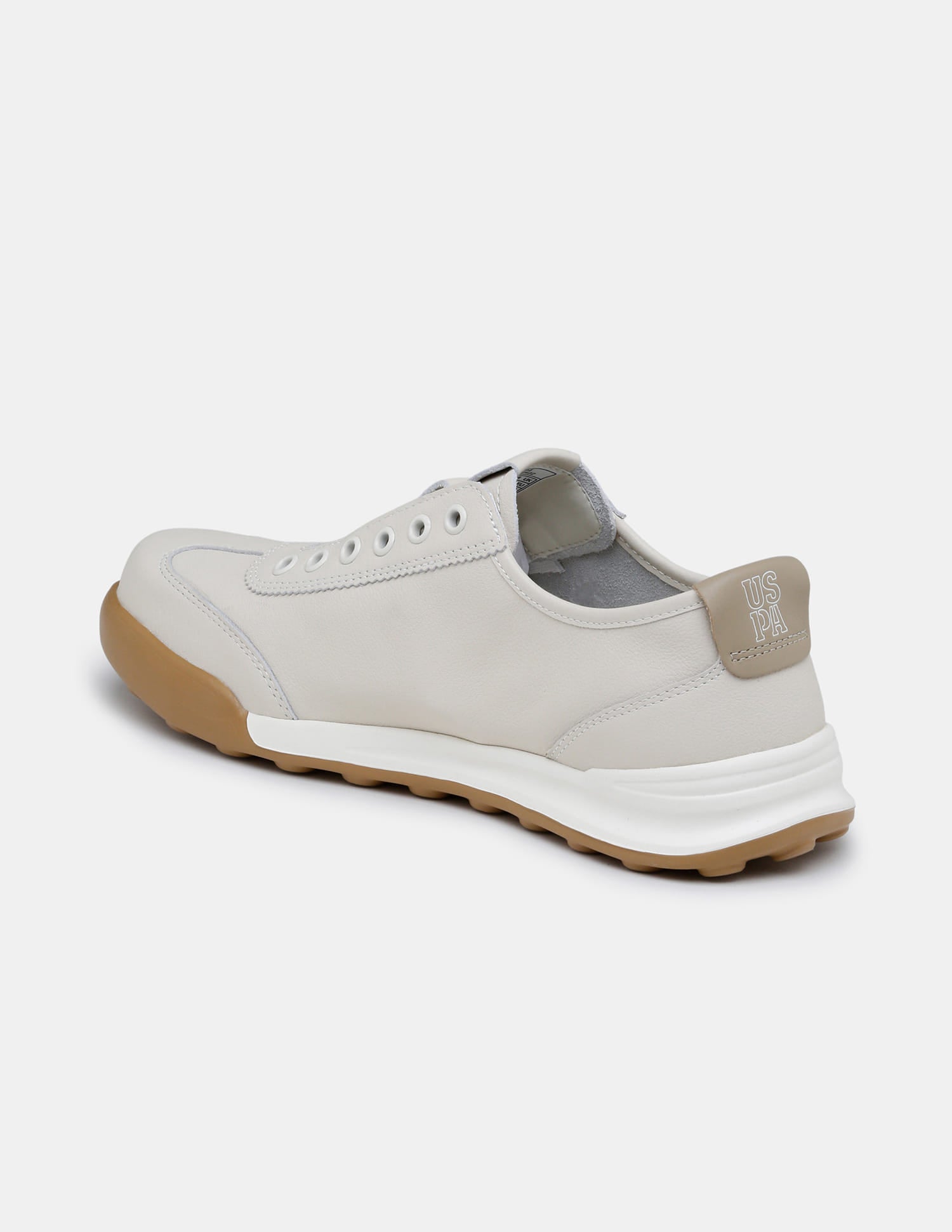 Round Toe Lace Ups Bram Sneakers Beige - U.S. Polo Assn. India | Large