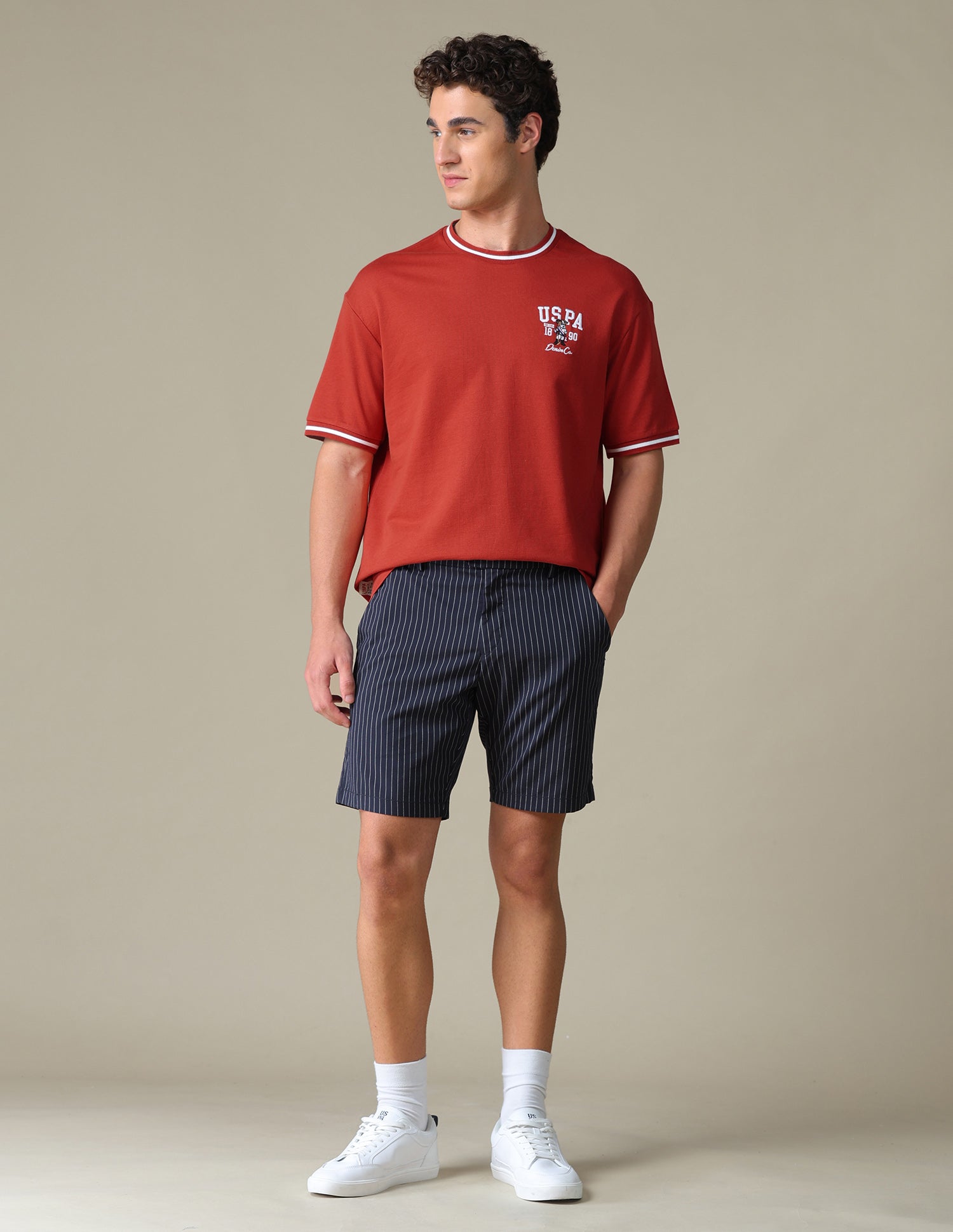 Graphic Printed Relaxed Fit T-Shirt Red - U.S. Polo Assn. India | Large