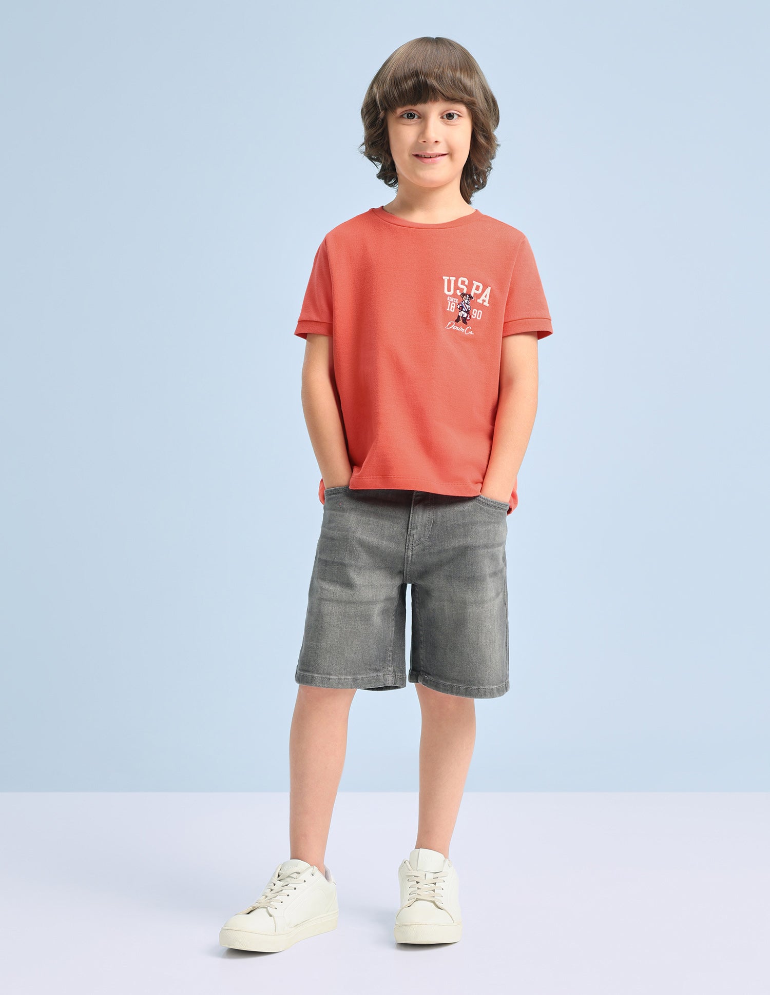 Solid Regular Fit T-Shirt Rust - U.S. Polo Assn. India | Large