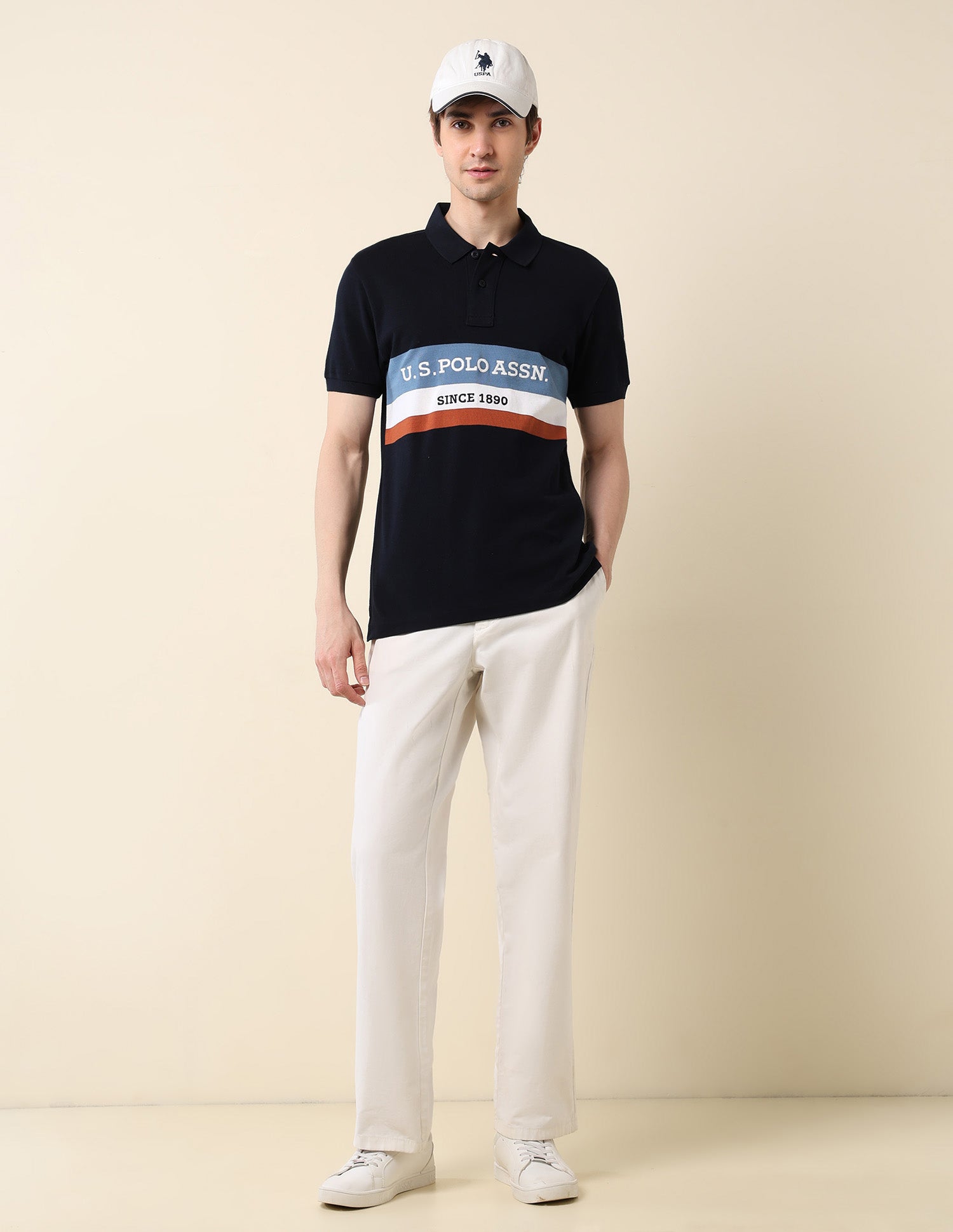 Brand Embroidered Classic Polo Shirt Navy - U.S. POLO ASSN. | Large