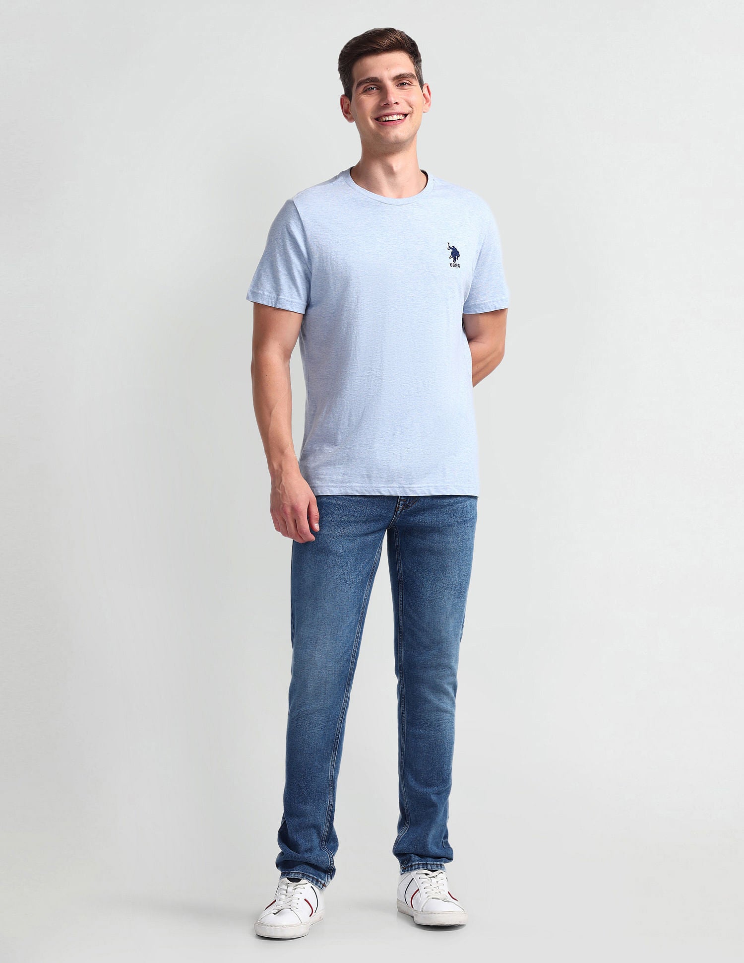 Regallo Skinny Fit Blue Jeans Blue - U.S. Polo Assn. India | Large