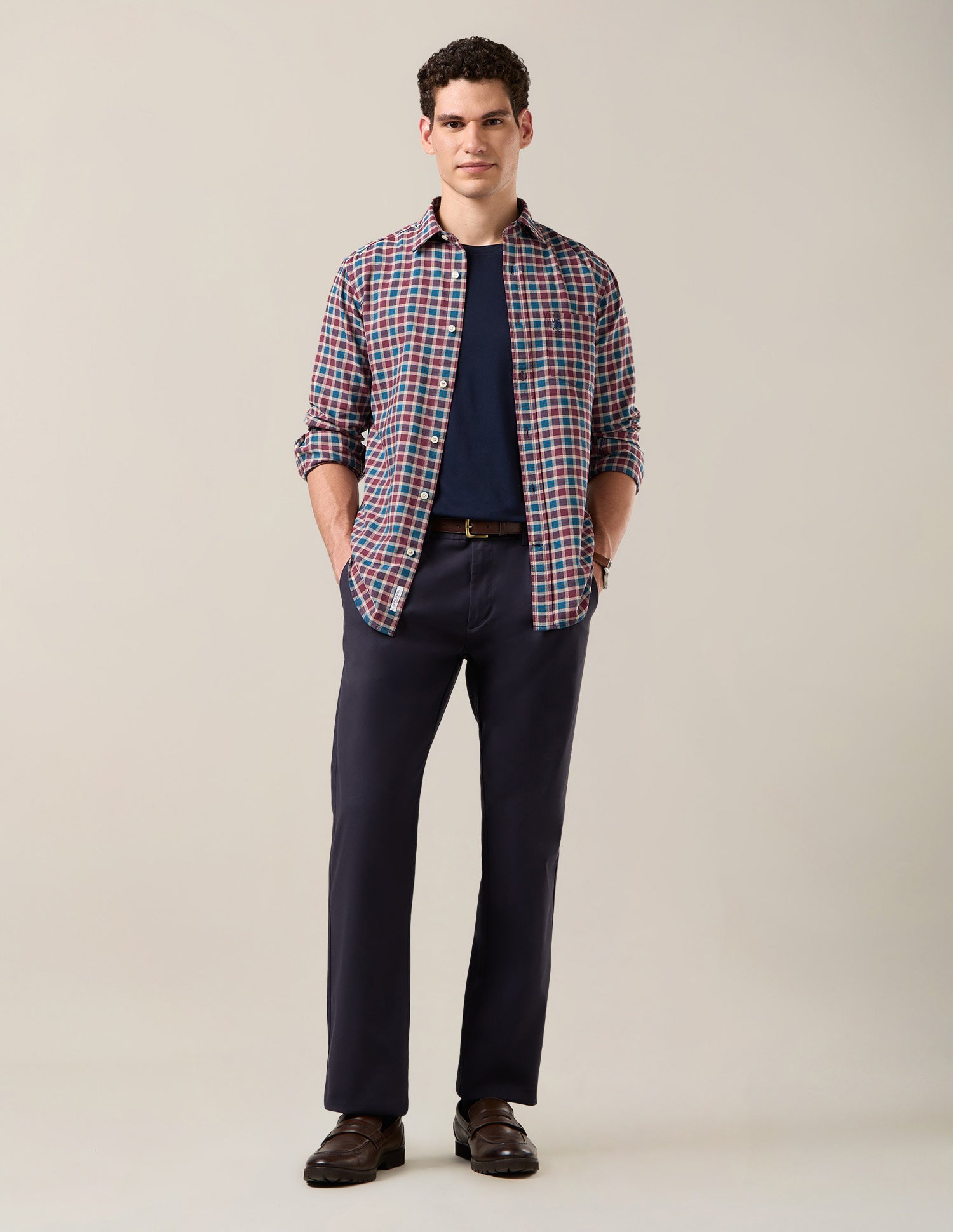 Twill Tailored Fit Shirt Teal - U.S. Polo Assn. India | Large