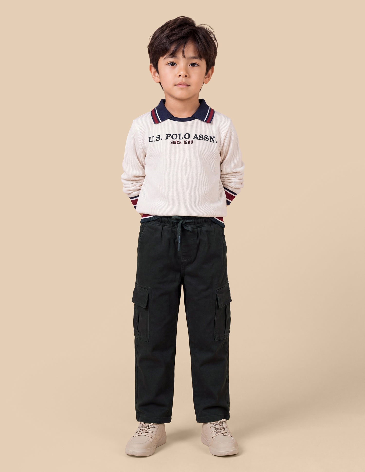 Shawn Baggy Fit Grey Cargo Jeans Dark Grey - U.S. Polo Assn. India | Large