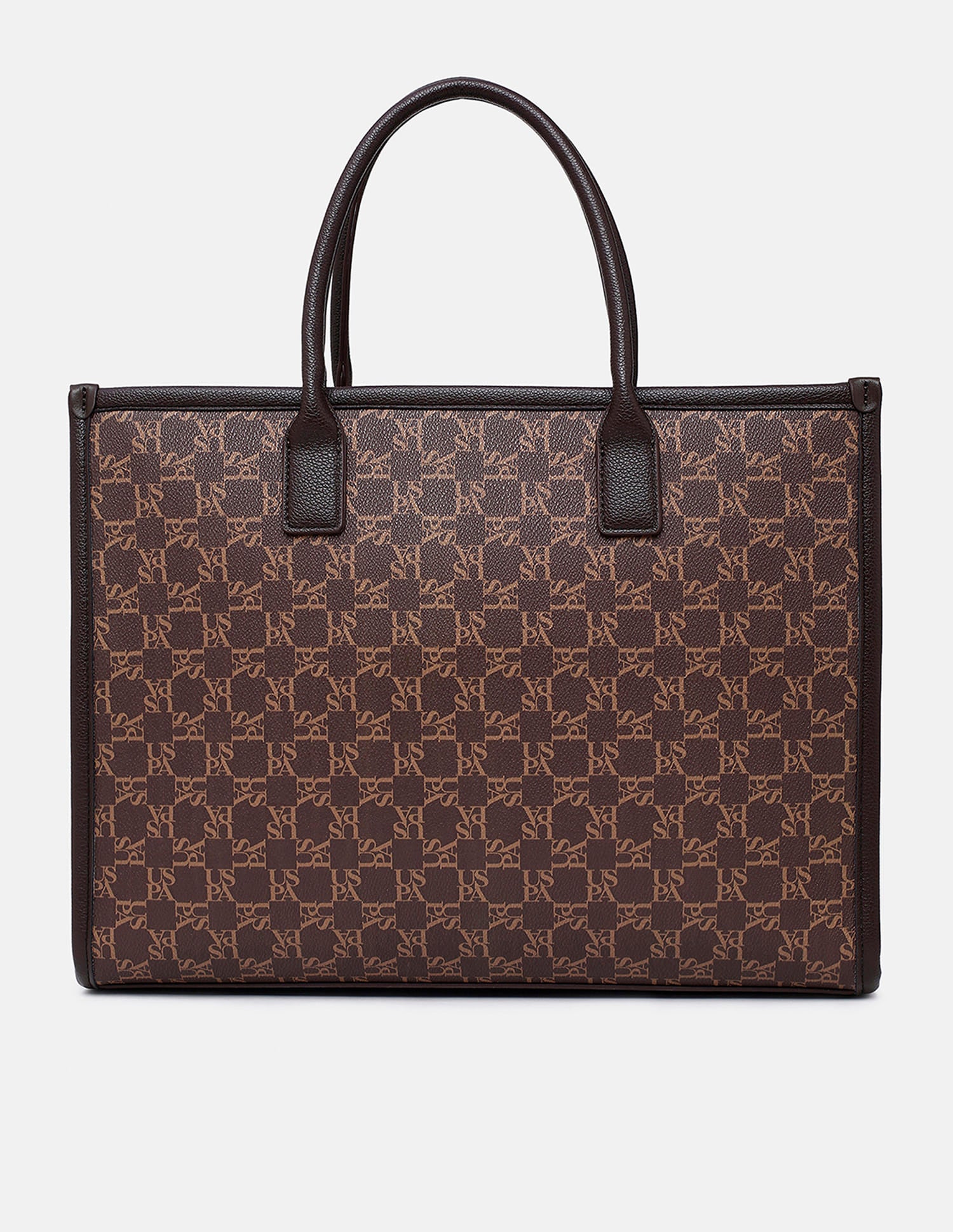 Cassie Monogram Tote Bag Brown - U.S. Polo Assn. India | Large