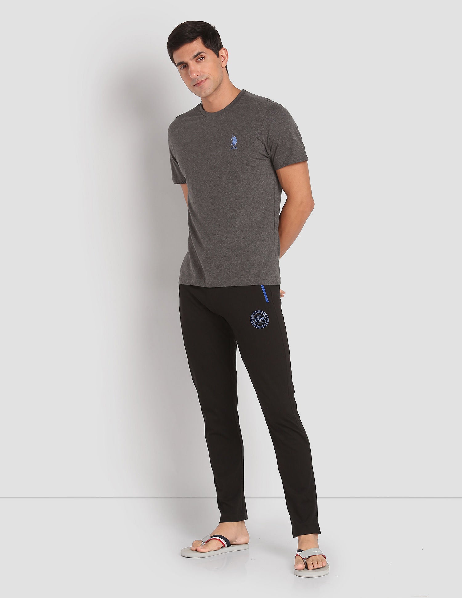 Logo Comfort Fit I671 Lounge Track Pants - Pack Of 1 Black - U.S. POLO ASSN. | Large