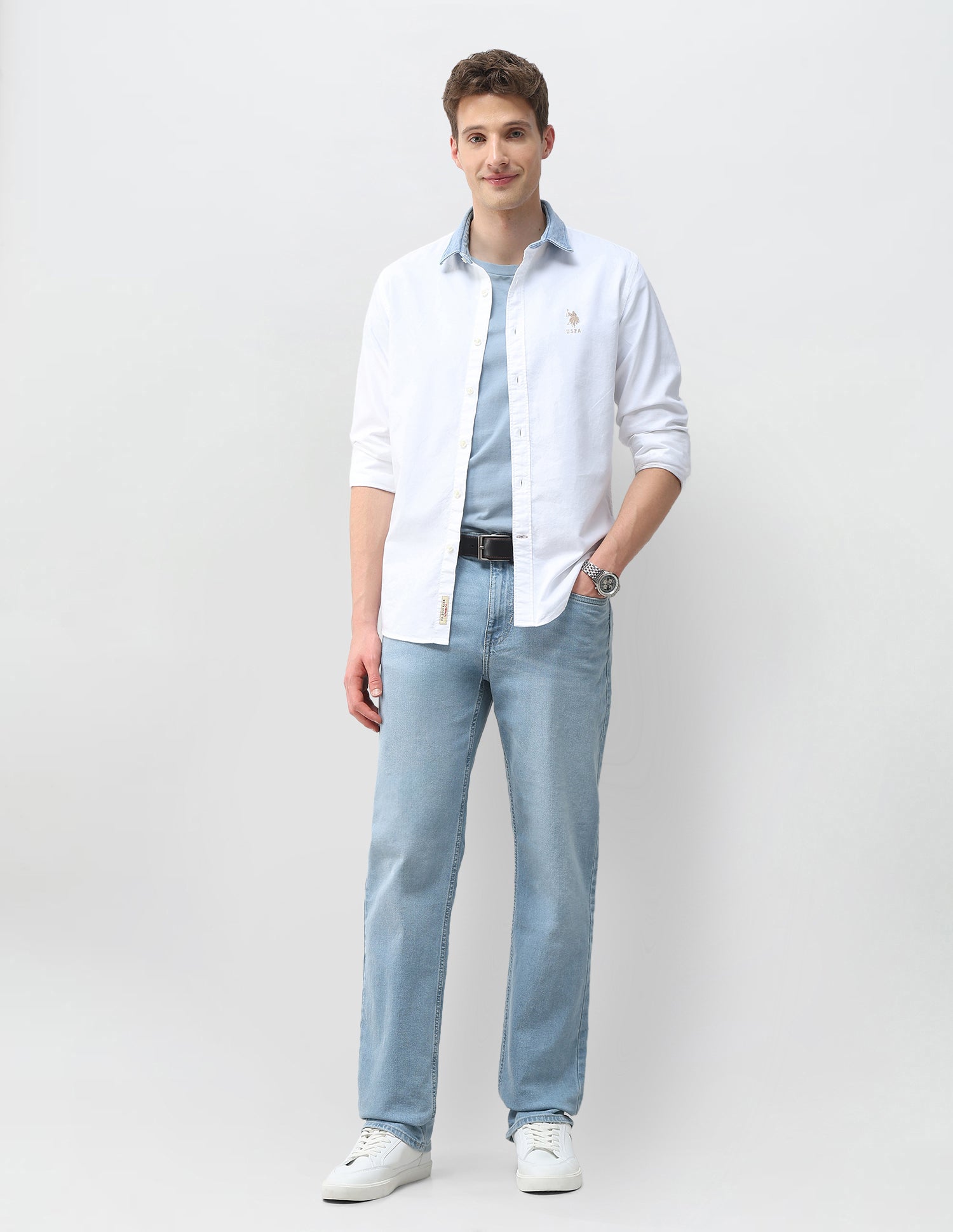 Solid Oxford Shirt White - U.S. Polo Assn. India | Large