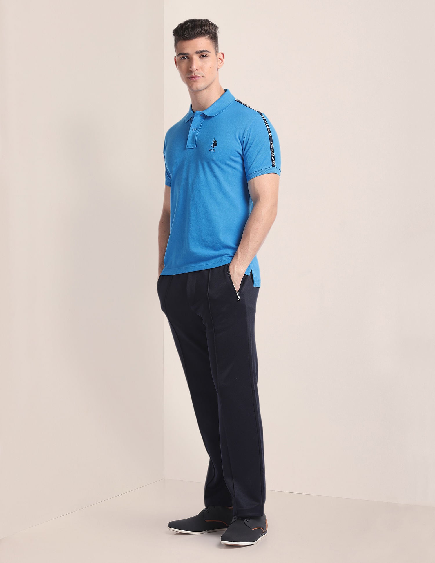 Brand Stripe Pique Polo Shirt – U.S. Polo Assn. India