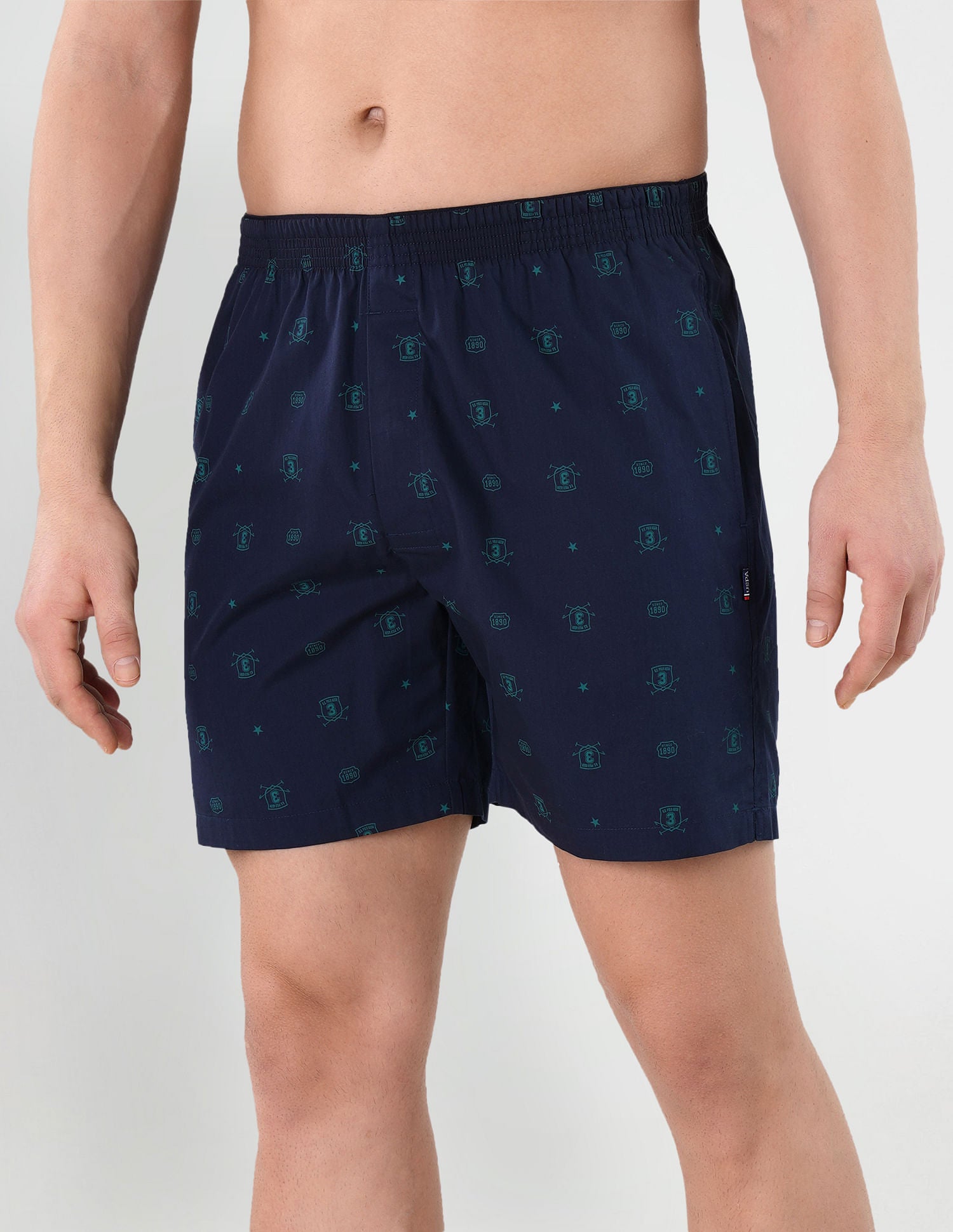 Dual Pocket All Over Print EX002 Boxers - Pack Of 1 Navy - U.S. POLO ASSN. | Large