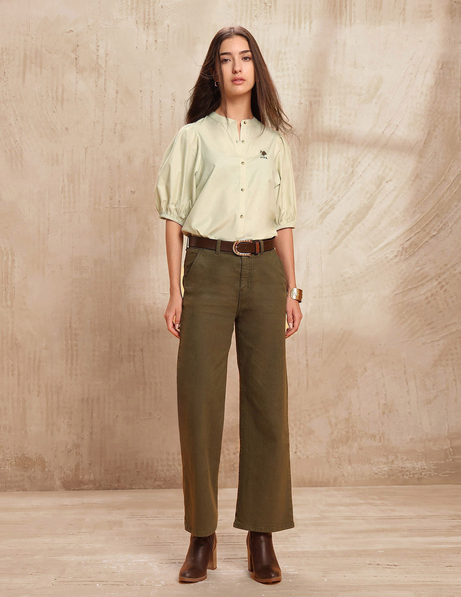 Solid Regular Fit Top Light Green - U.S. POLO ASSN. | Large