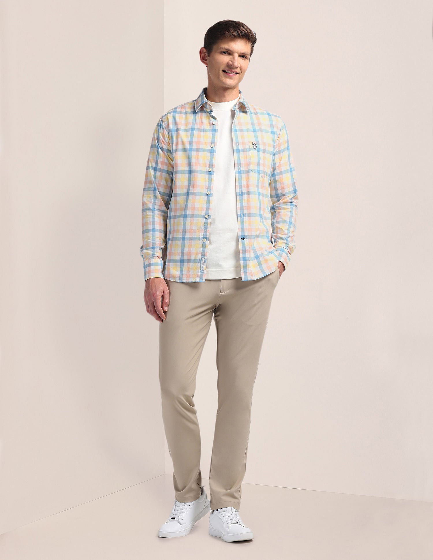 Tailored Gingham Check Shirt Multi-colour - U.S. Polo Assn. India | Large
