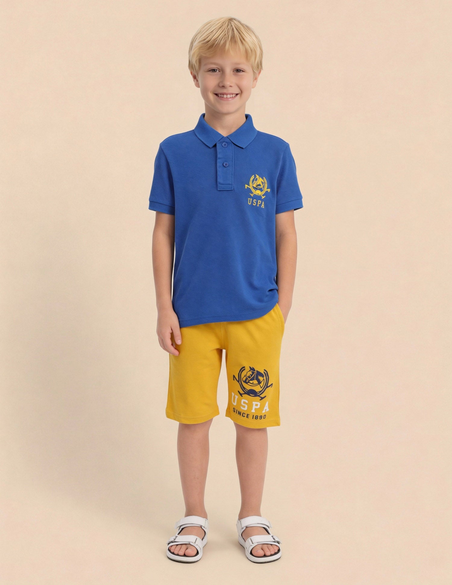Boys Pure Cotton Polo Shirt Blue - U.S. Polo Assn. India | Large