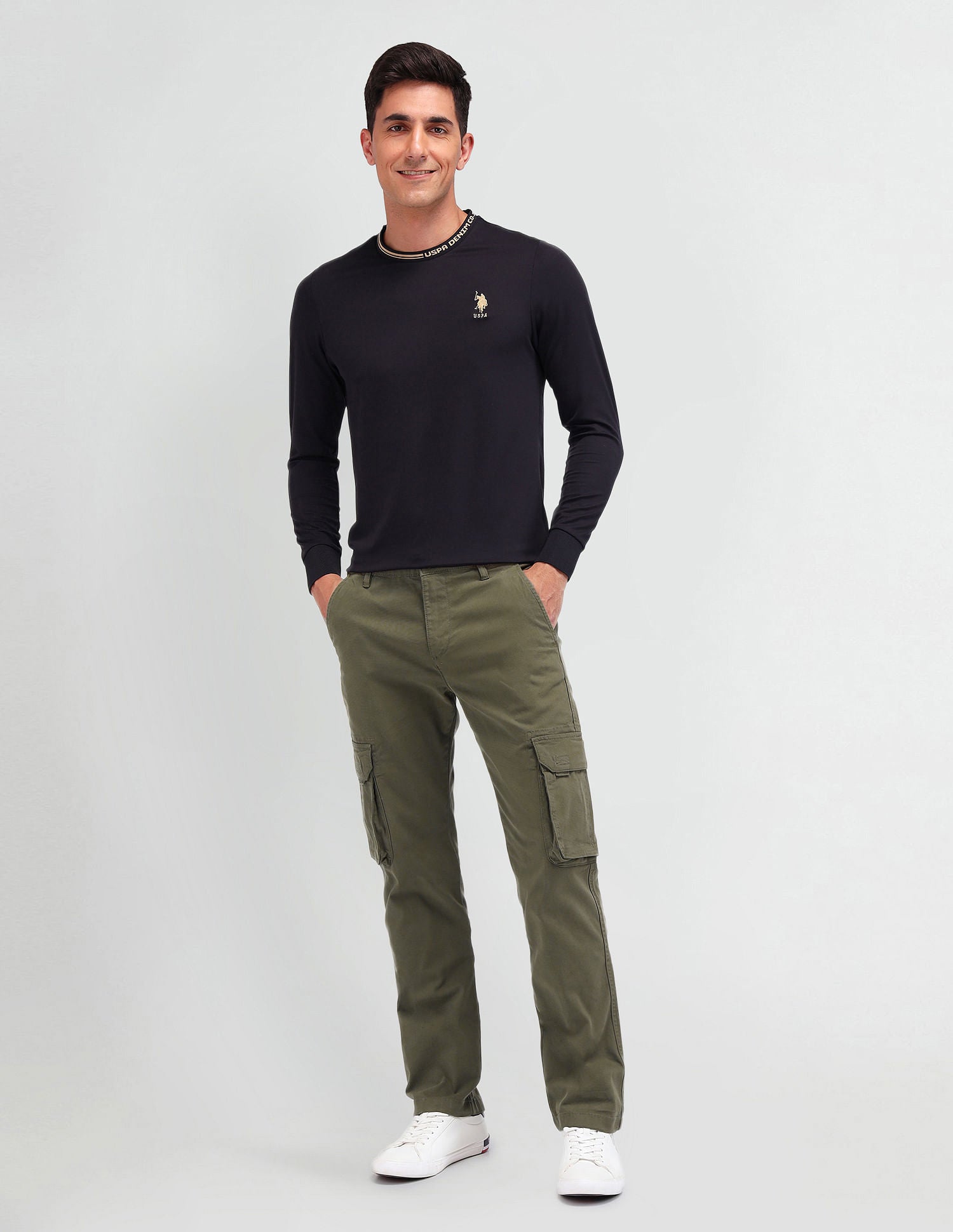 Straight Fit Cargo Trousers Green - U.S. POLO ASSN. | Large