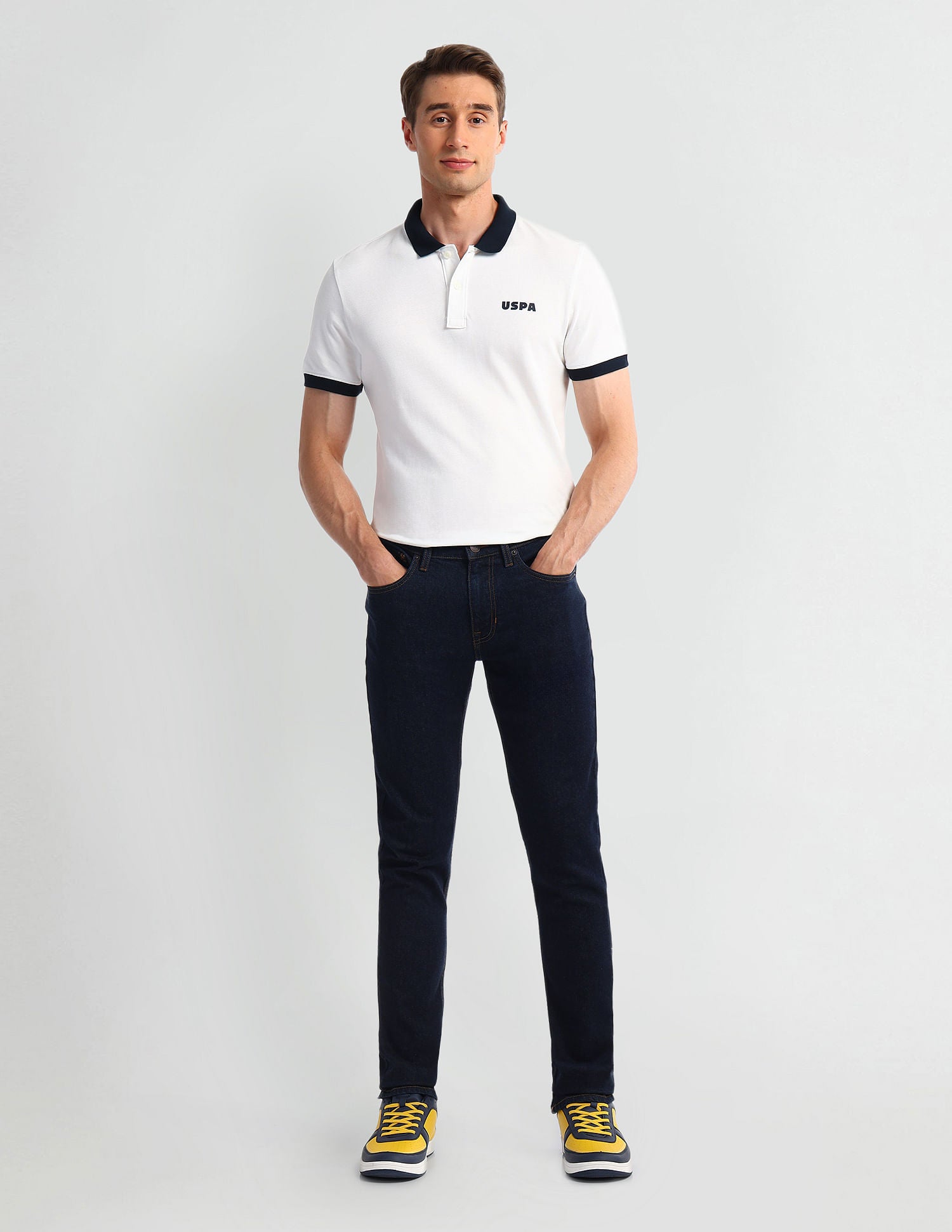 Brandon Slim Fit Blue Jeans Navy - U.S. Polo Assn. India | Large