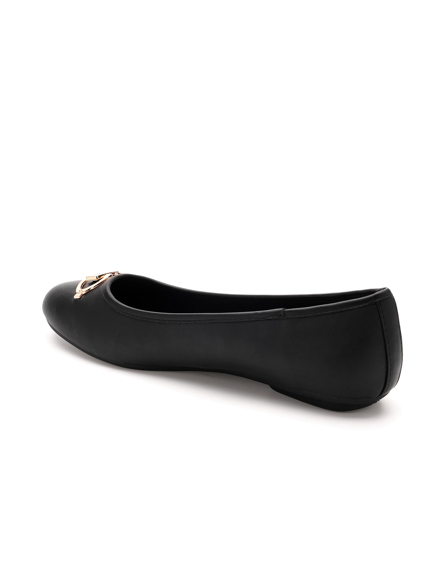 Round Toe Solid Gloria Ballerinas Black - U.S. Polo Assn. India | Large