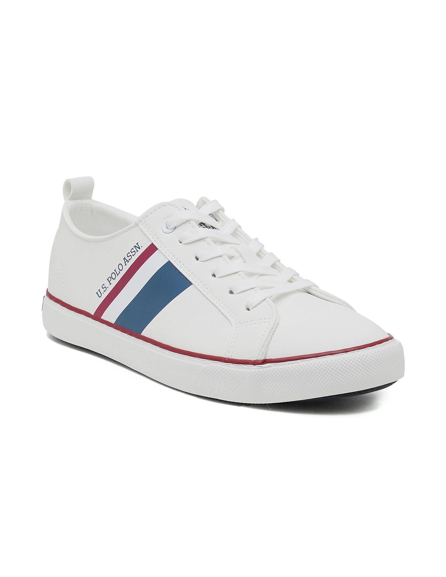 Men Brand Stripe Martinez 3.0 Sneakers Off White - U.S. Polo Assn. India | Large