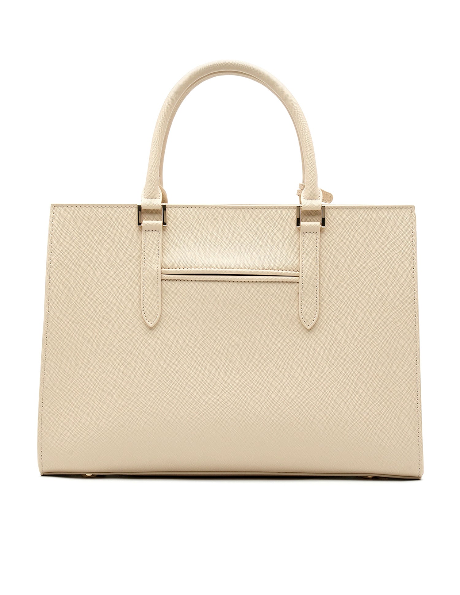 Lenda Textured Satchel Bag Nude - U.S. POLO ASSN. | Large