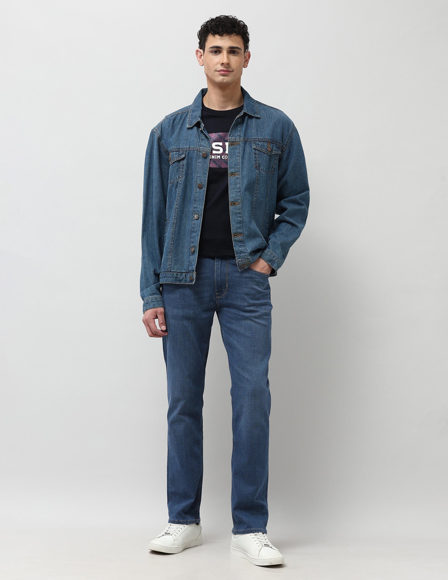 Harold Slim Straight Fit Blue Jeans Blue - U.S. POLO ASSN. | Large