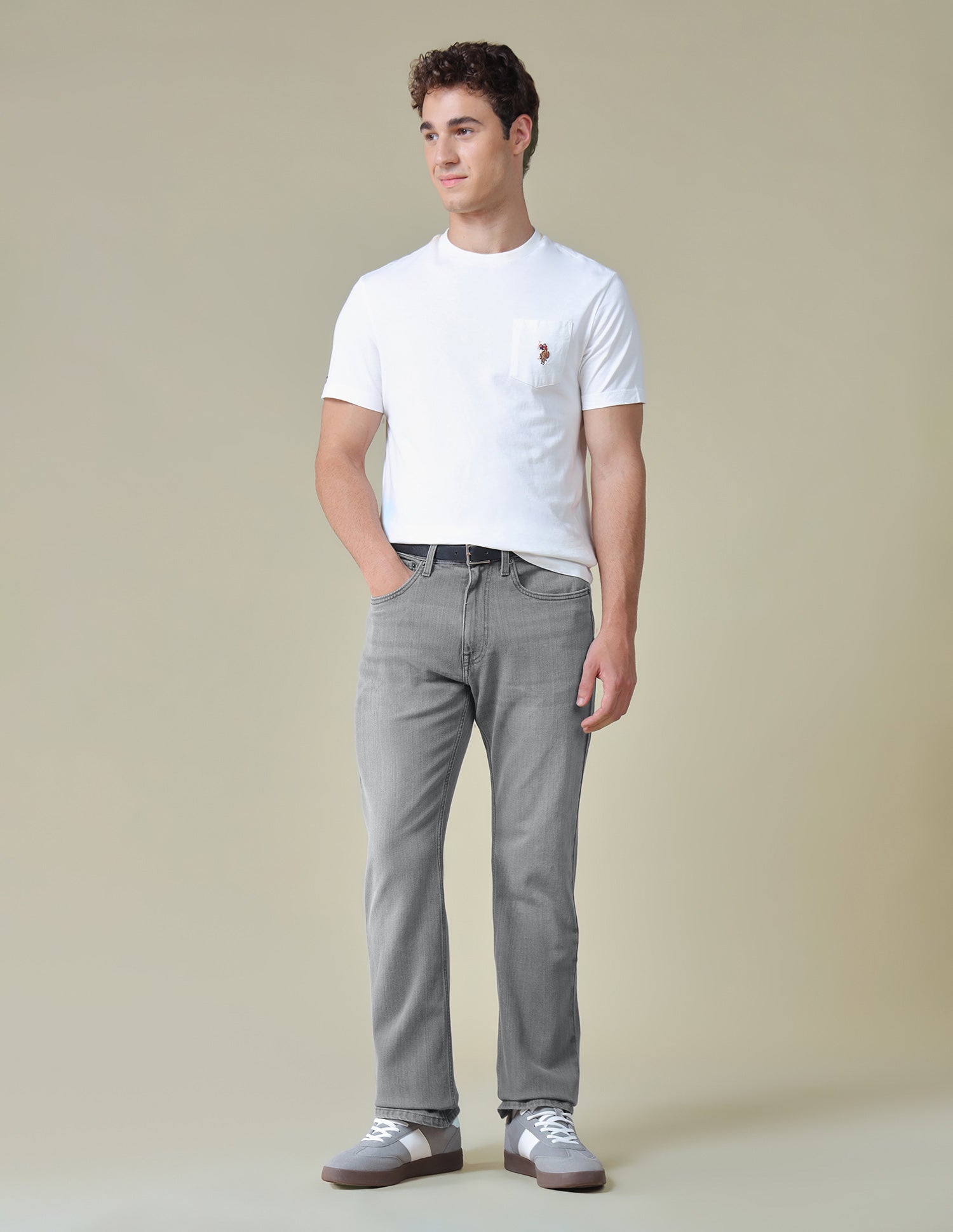 Connor Bootcut Fit Grey Jeans Mid Grey - U.S. Polo Assn. India | Large