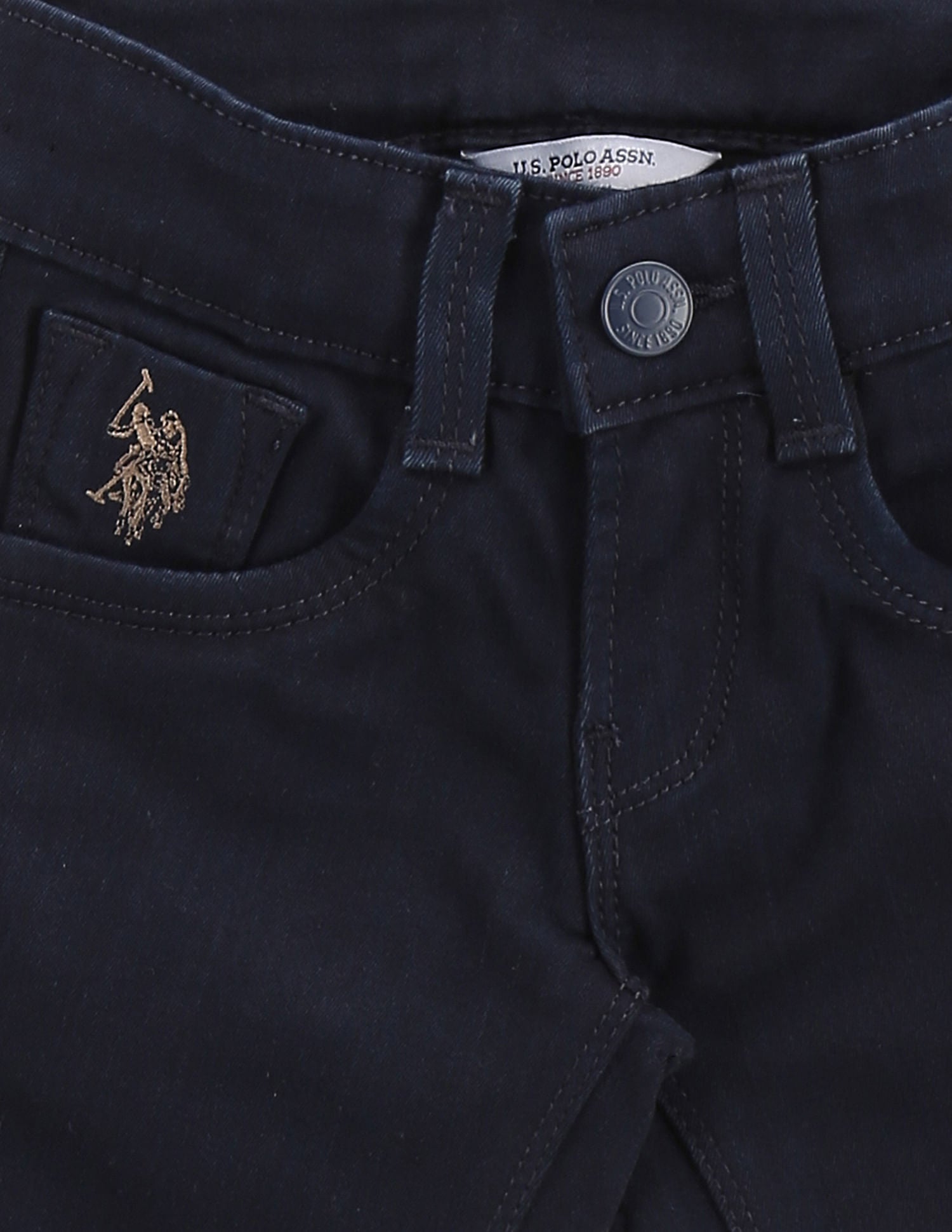 Boys Skinny Blue Shorts Blue - U.S. Polo Assn. India | Large