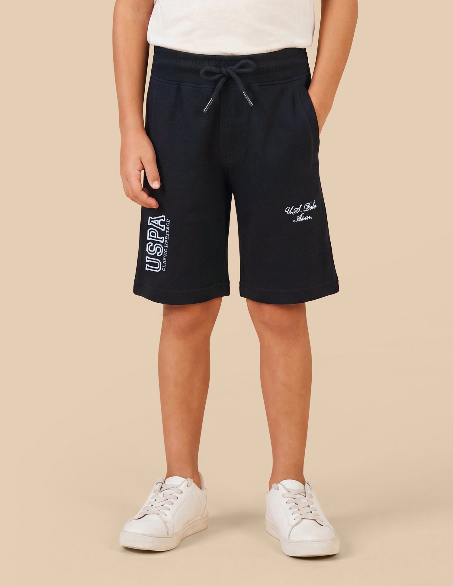 Brand Embroidered Regular Fit Shorts Navy - U.S. Polo Assn. India | Large